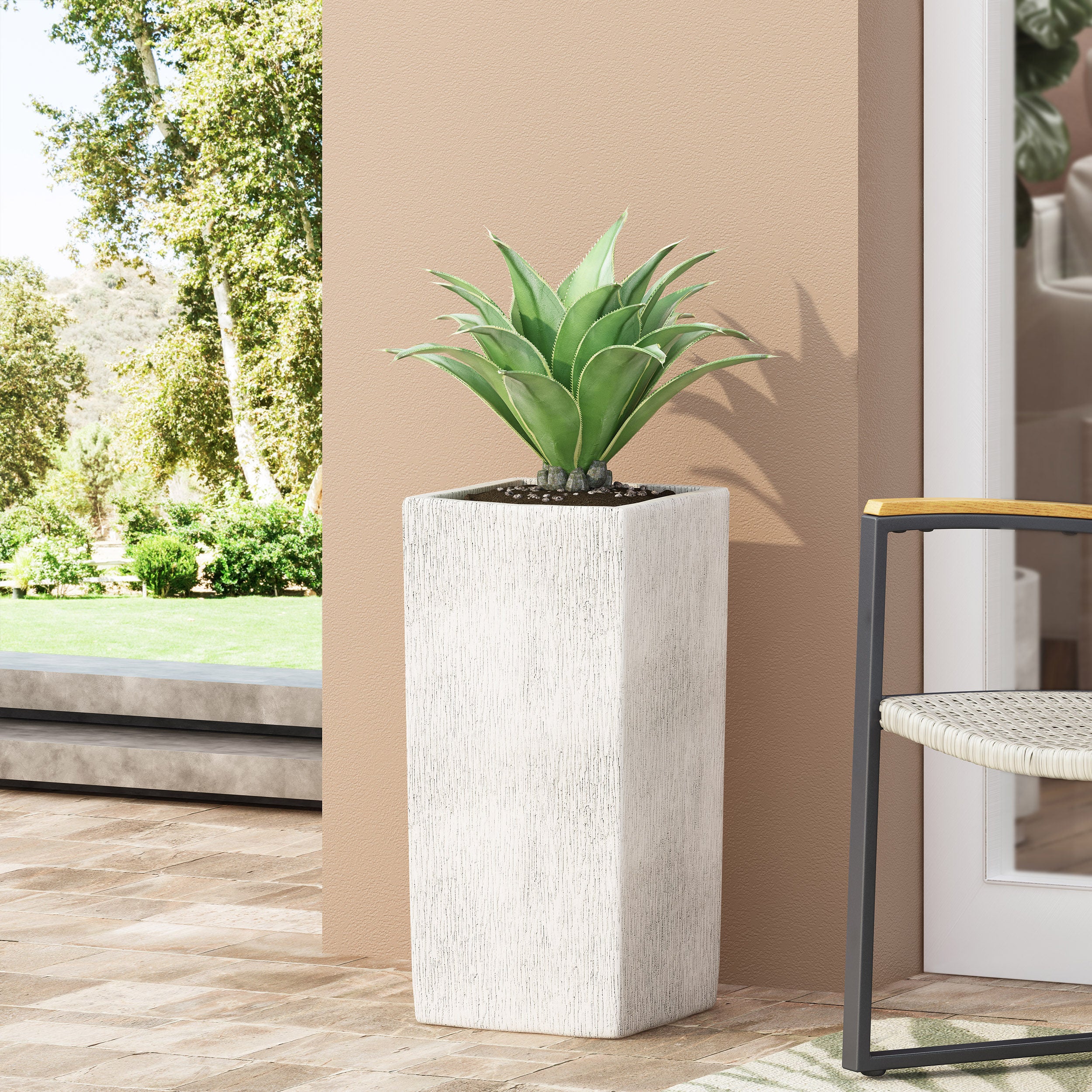 Severino Outdoor Cast Stone Planter - furnishings