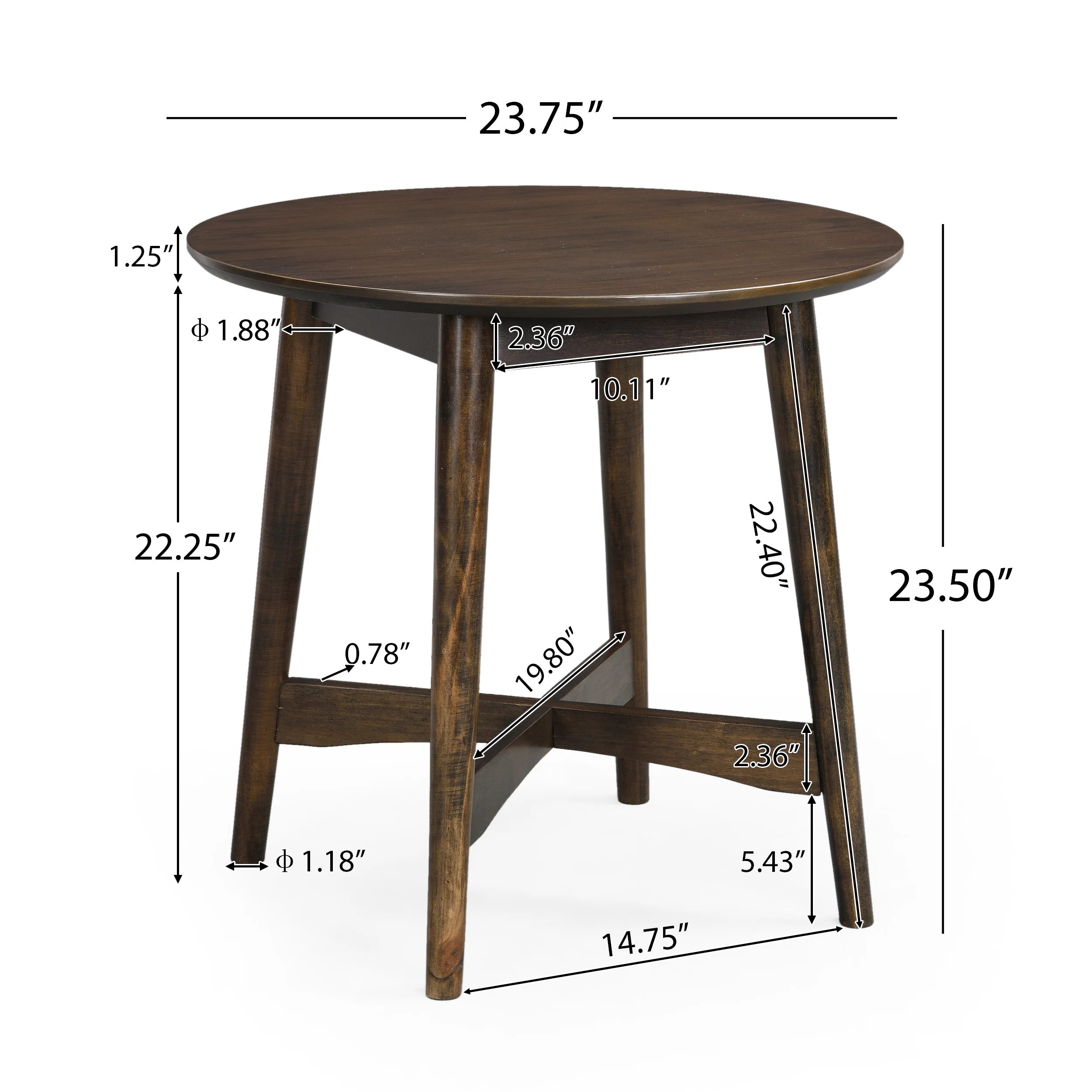 Murdock Mid-Century Modern Wood End Table - furnishings