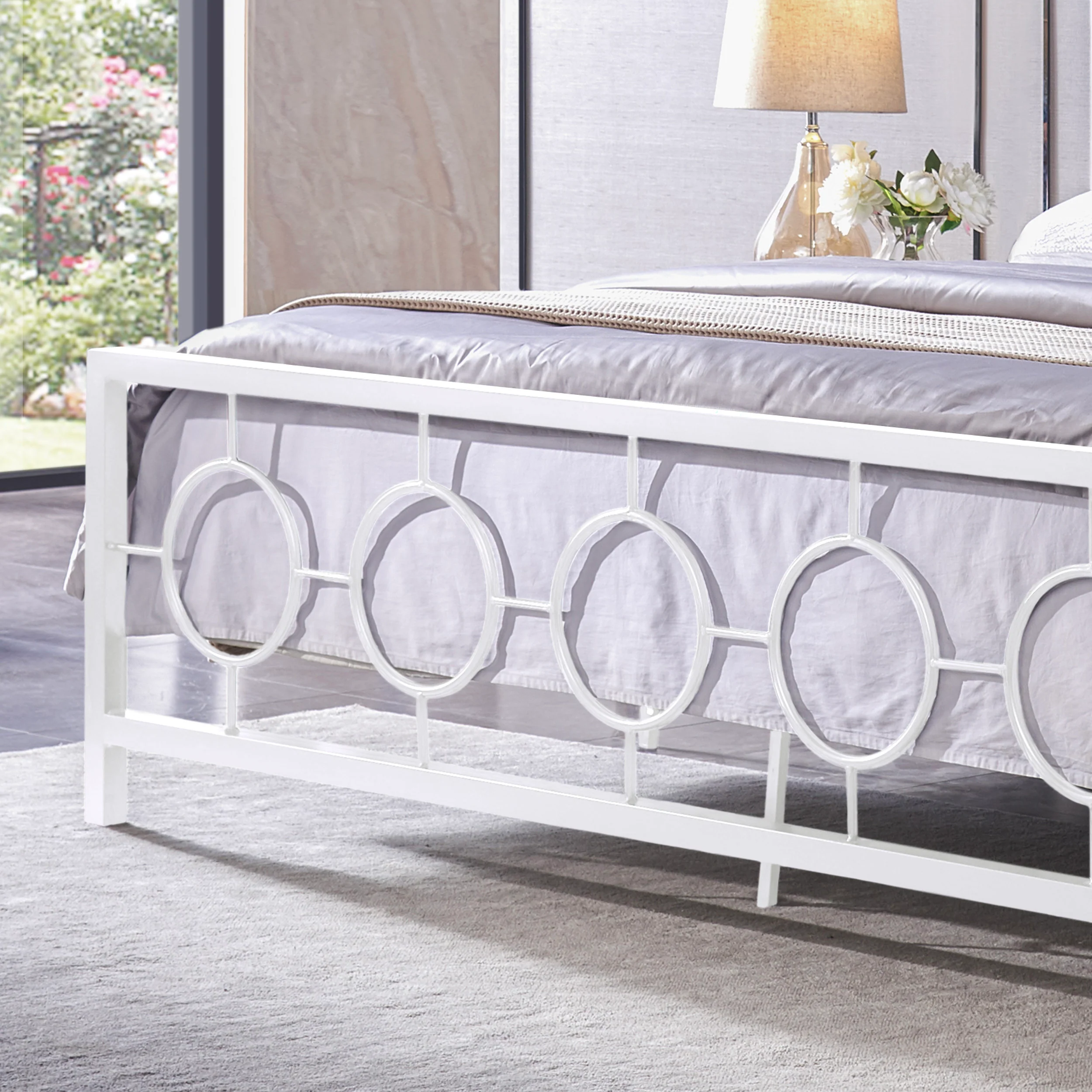 Doris Modern Iron King Bed - furnishings