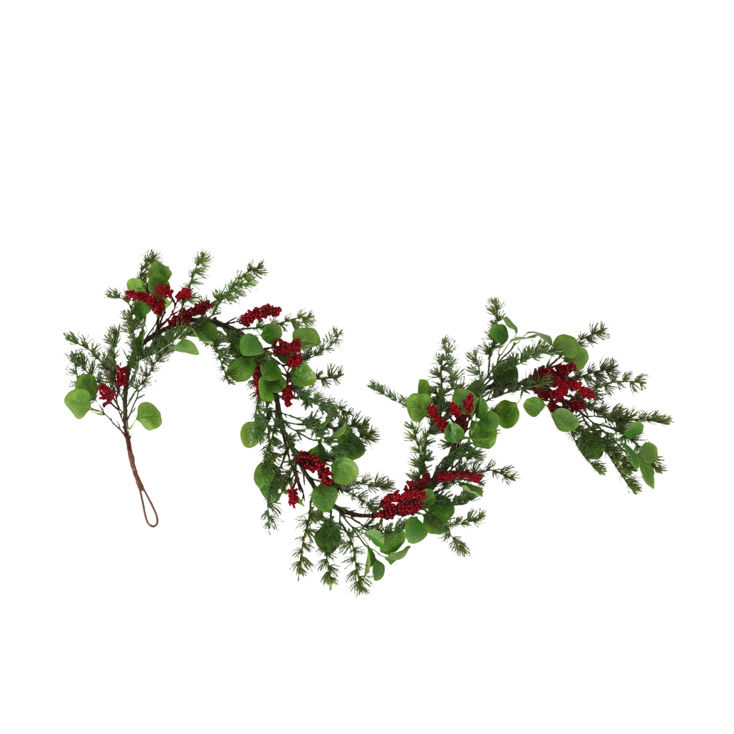 Loveren 5-foot Eucalyptus and Pine Artificial Garland with Berries - furnishings