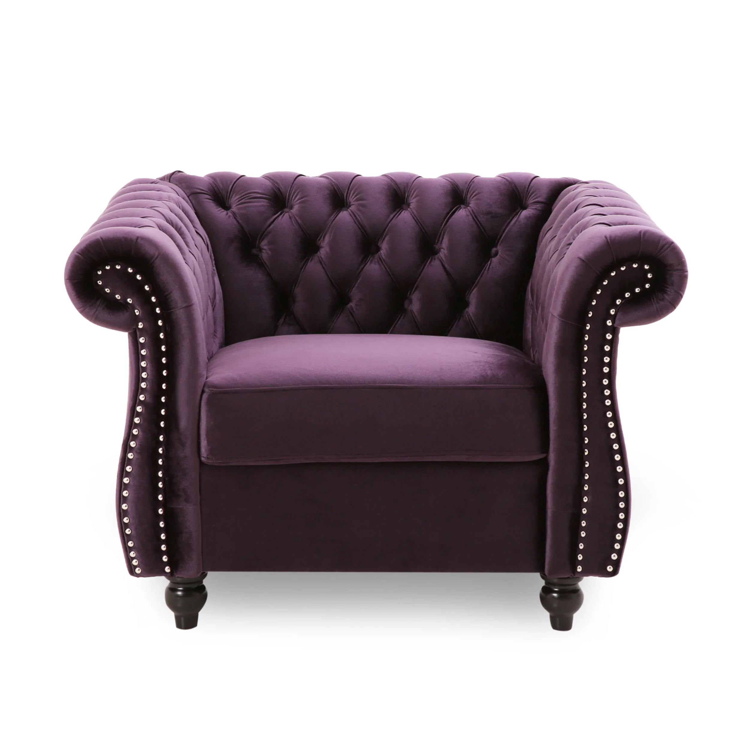Galilea Chesterfield Velvet Club Chair - furnishings