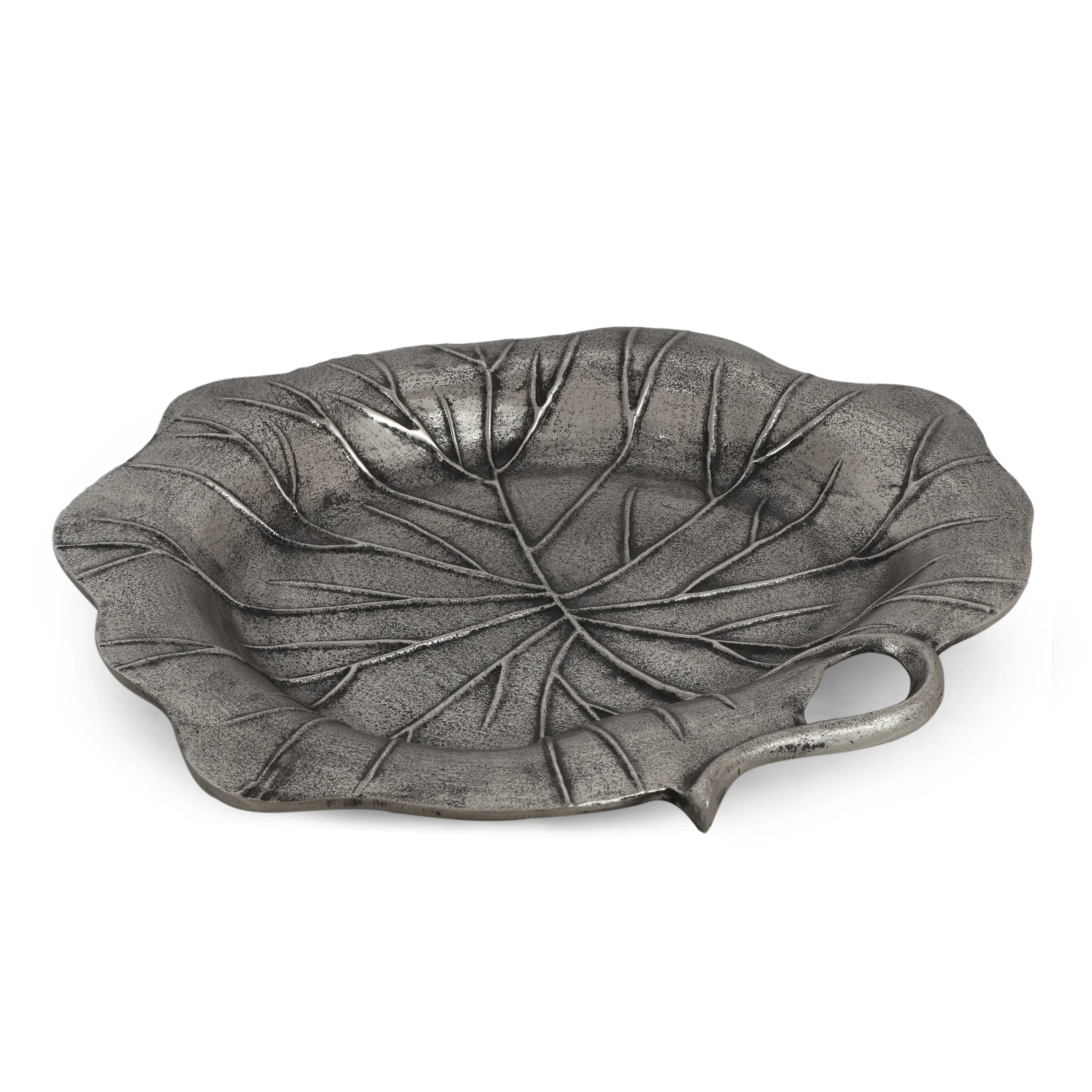 Lovejoy Handcrafted Aluminum Leaf Dish - furnishings