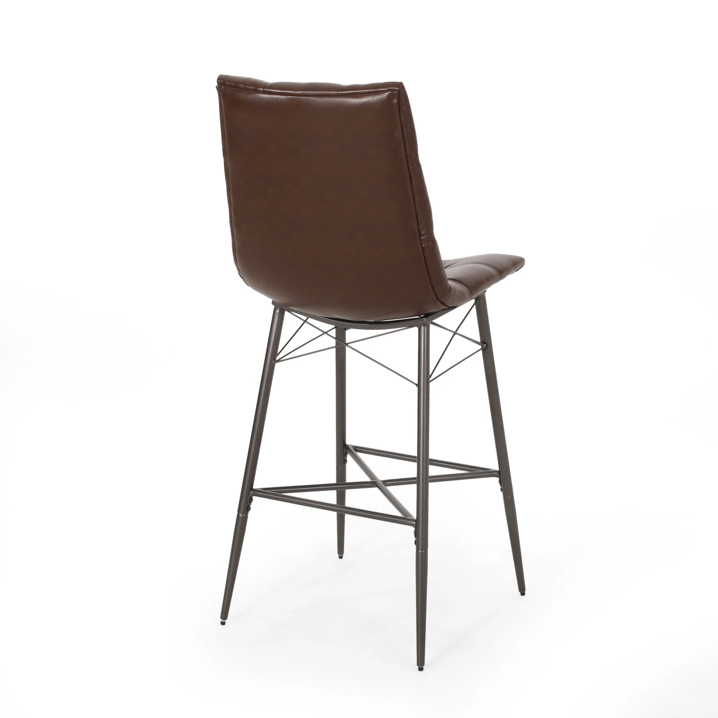 Brayer Contemporary Tufted Barstools, Set of 2 - furnishings