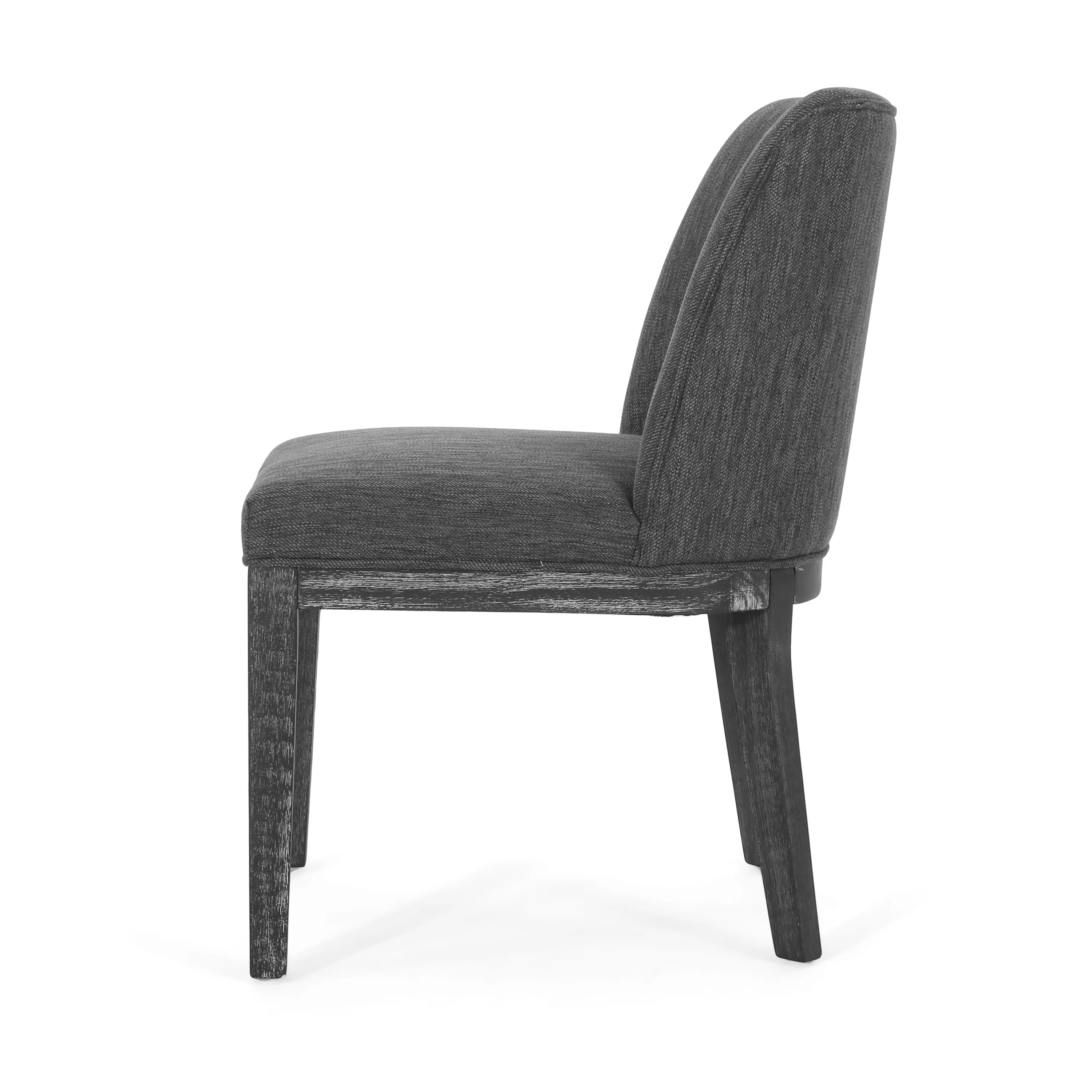 Boise Contemporary Fabric Upholstered Wood Dining Chairs, Set of 2 - furnishings