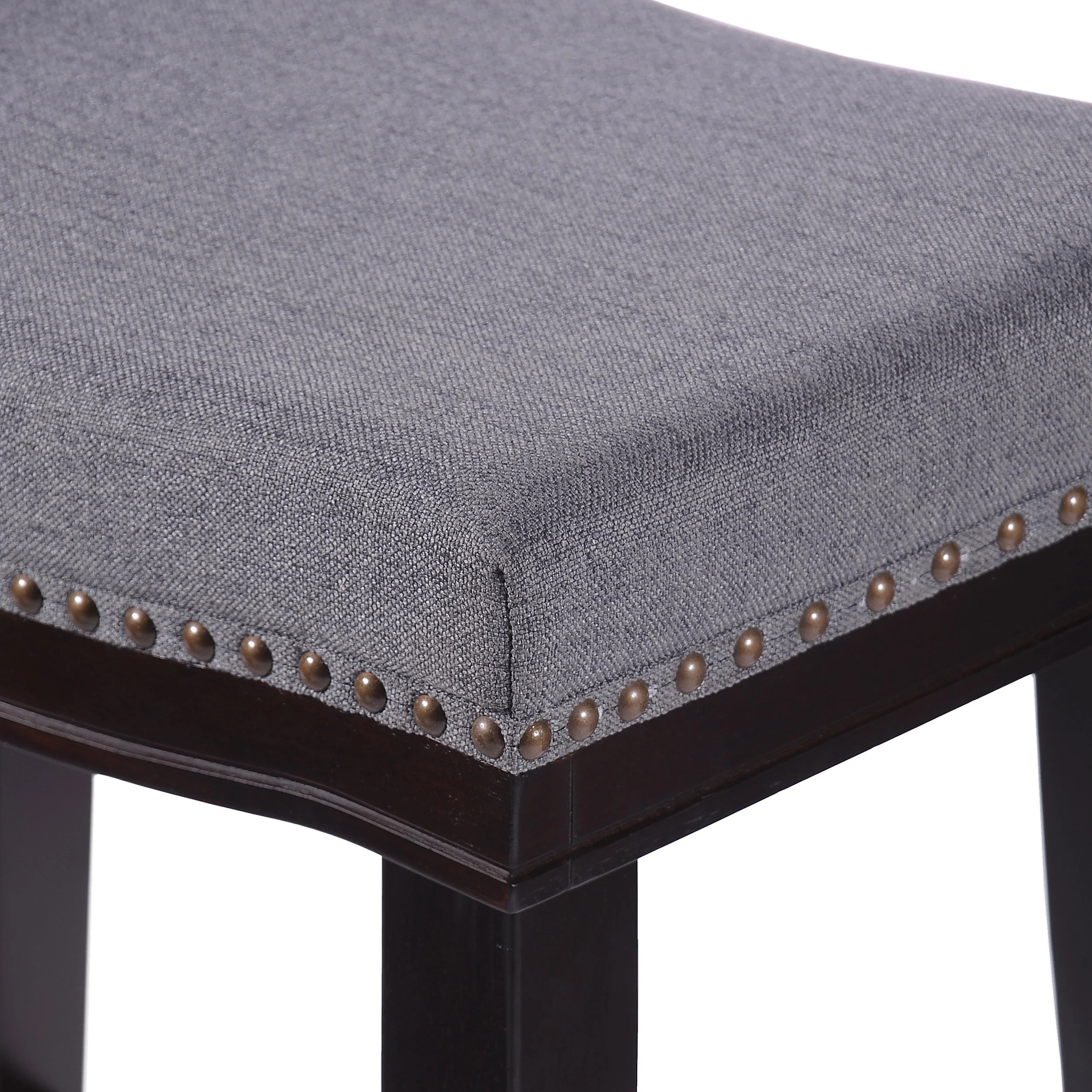 Cavalia 30-Inch Saddle Shaped Studded Rim Stool (Set of 2) - furnishings