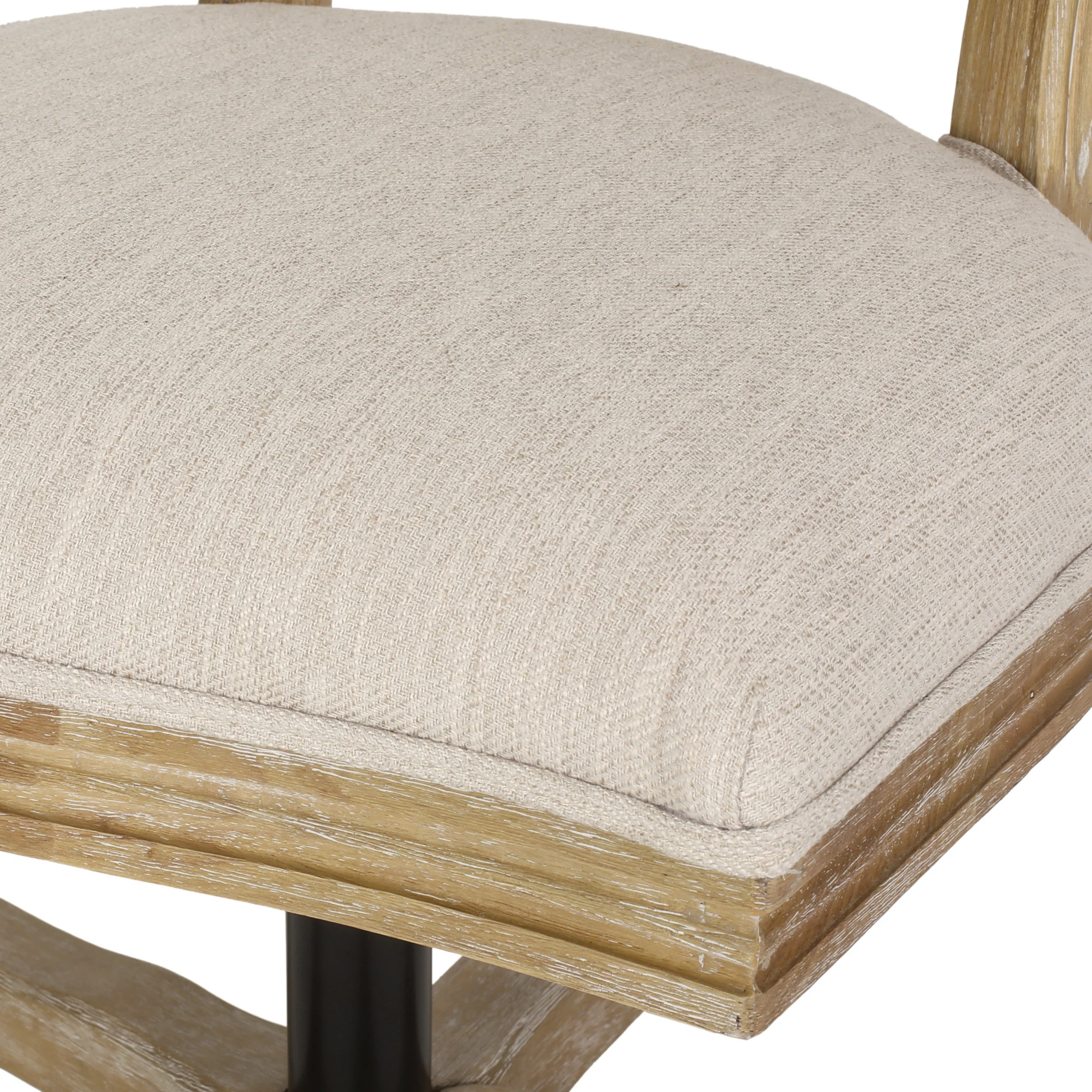 Westby French Country Upholstered Swivel Office Chair - furnishings