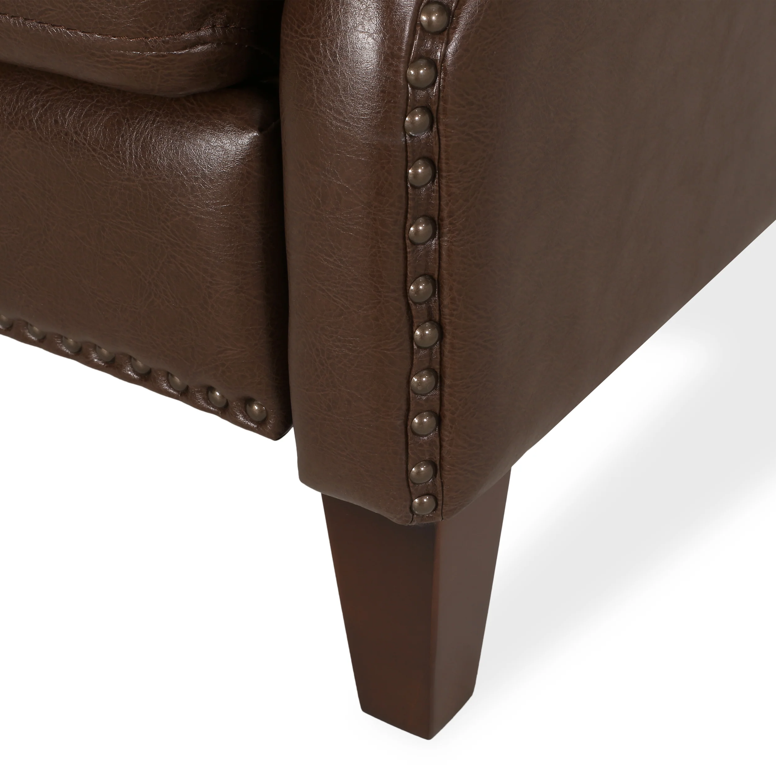 Breu Contemporary Upholstered Pushback Recliner with Nailhead Trim - furnishings