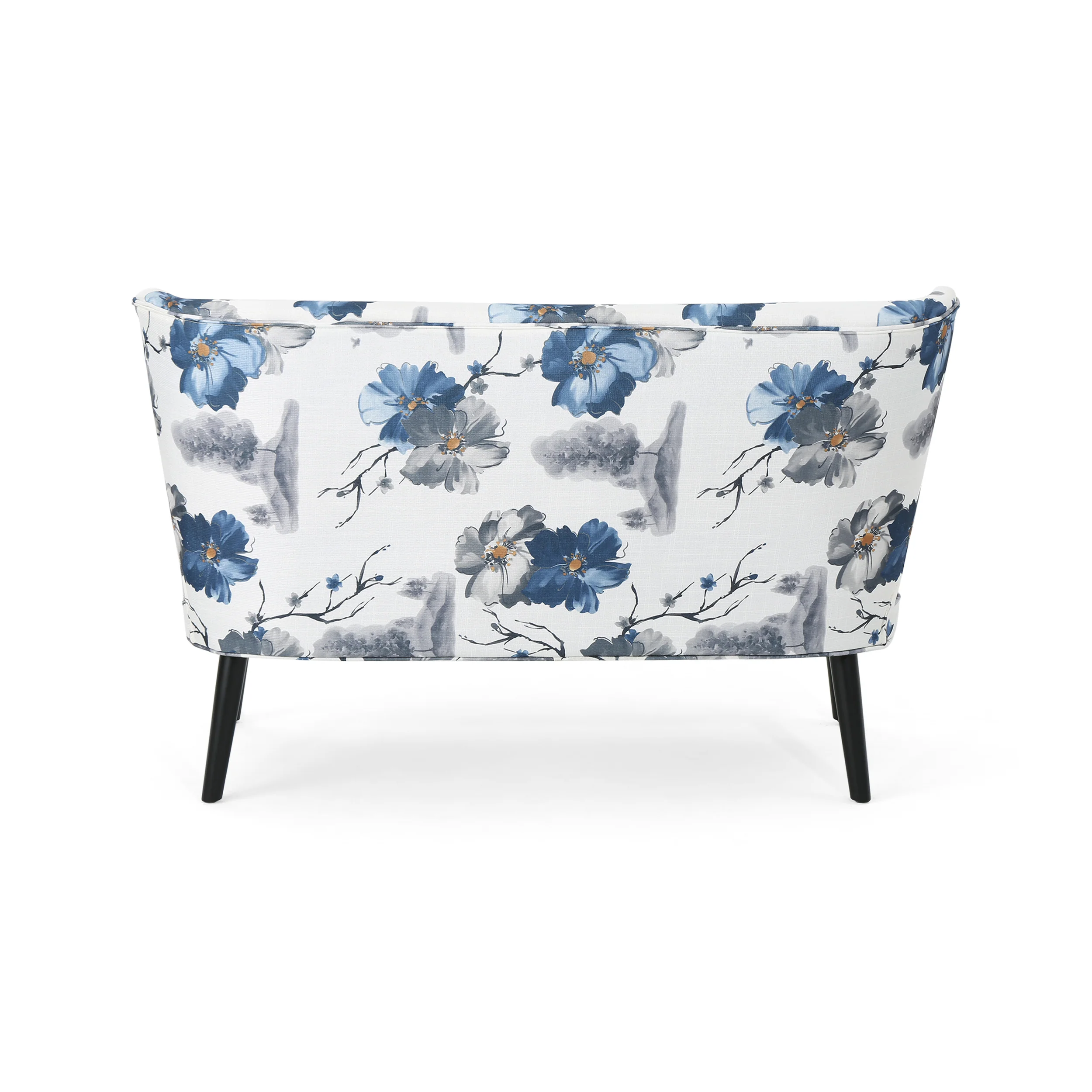 Dumont Modern Mid Century Modern Fabric Settee - furnishings