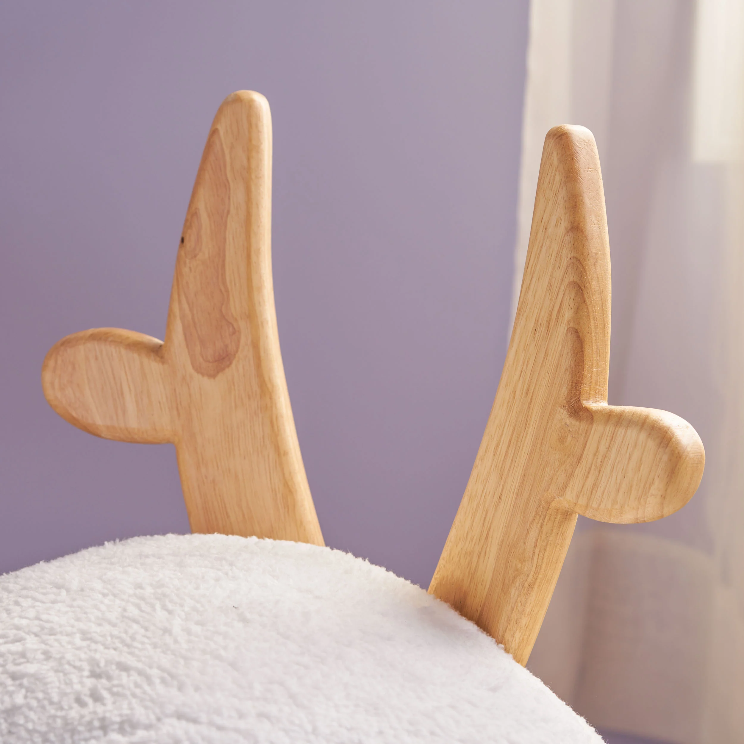 Tarren Faux Fur Gazelle Stool - furnishings
