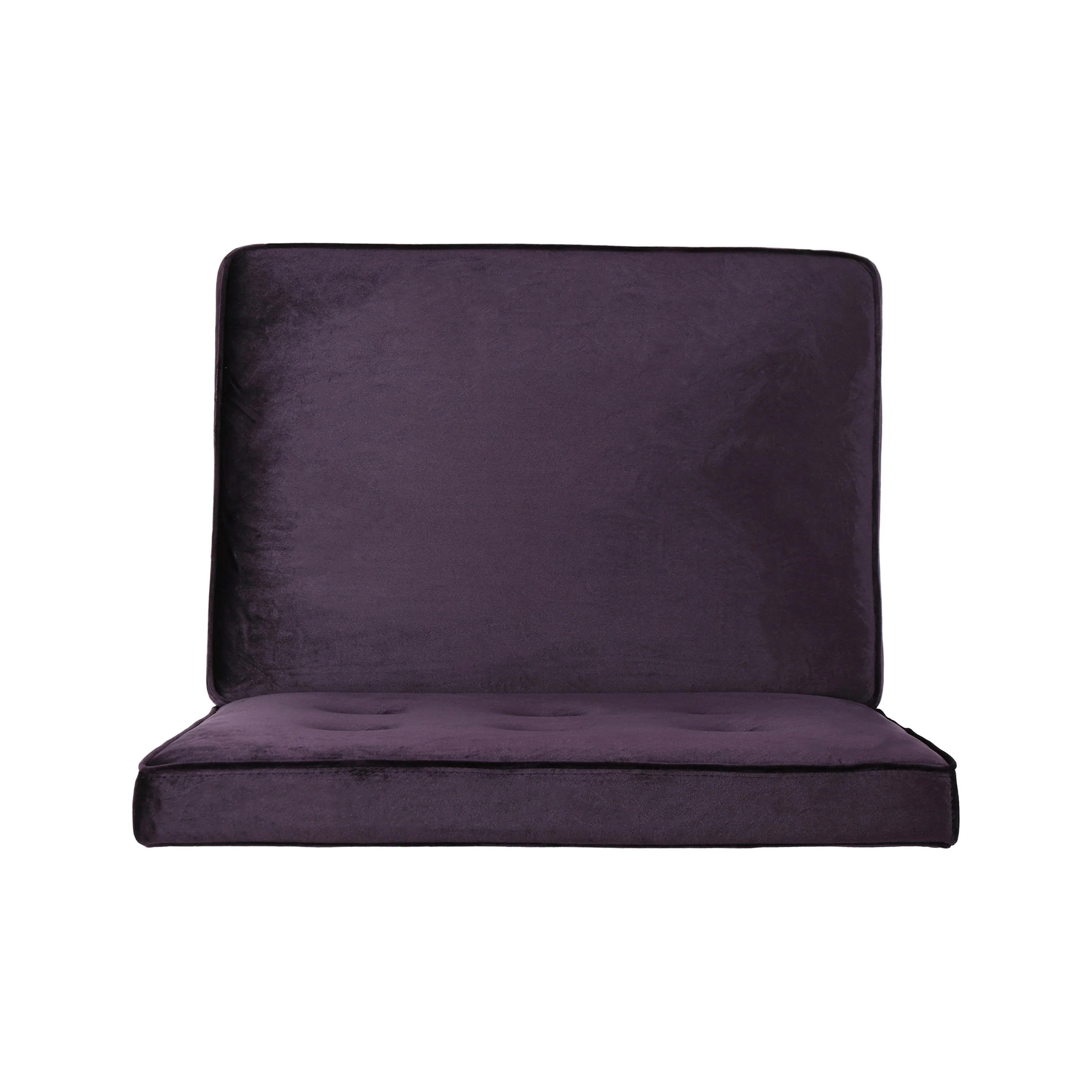 DuSoleil Modern Button Tufted Armless Velvet Accent Chair with Hairpin Legs - furnishings
