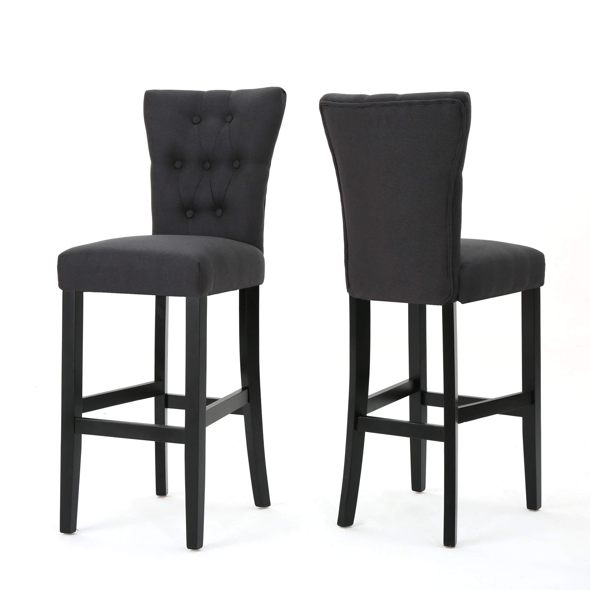 Padma 30-Inch Tufted Back Fabric Barstools (Set of 2) - furnishings