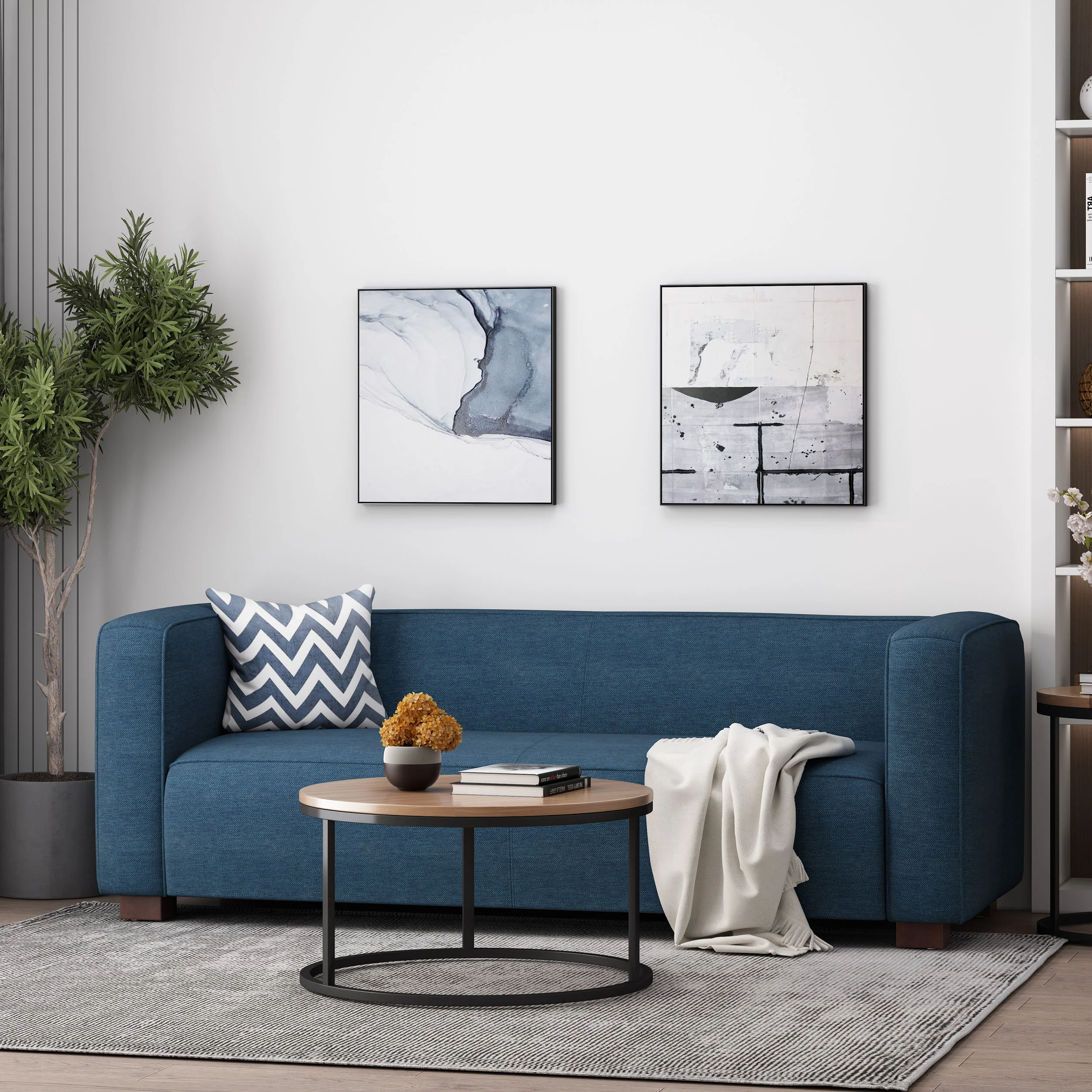 Pamsha Contemporary Fabric Upholstered Loveseat - furnishings
