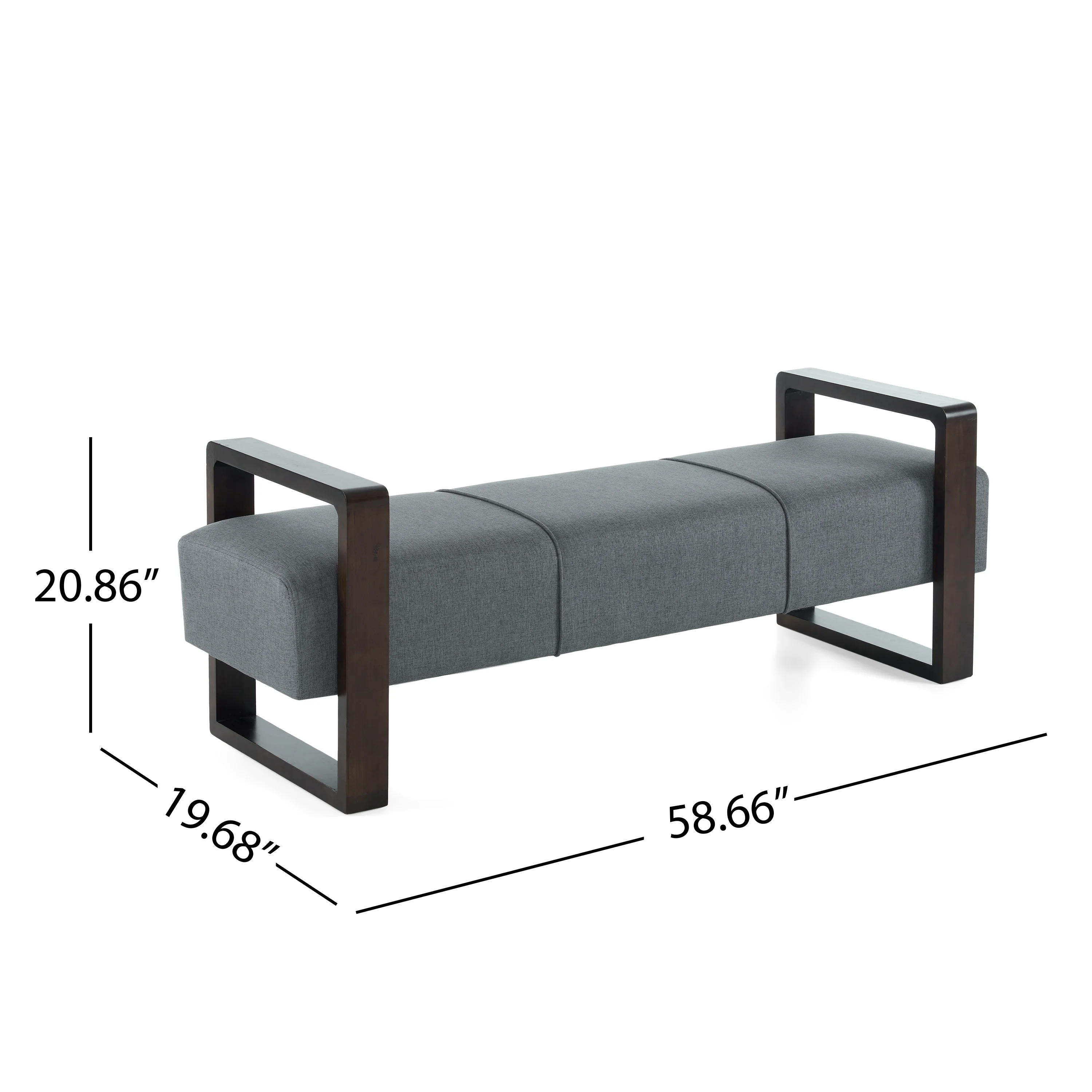 Caelum Modern Fabric Ottoman Bench - furnishings