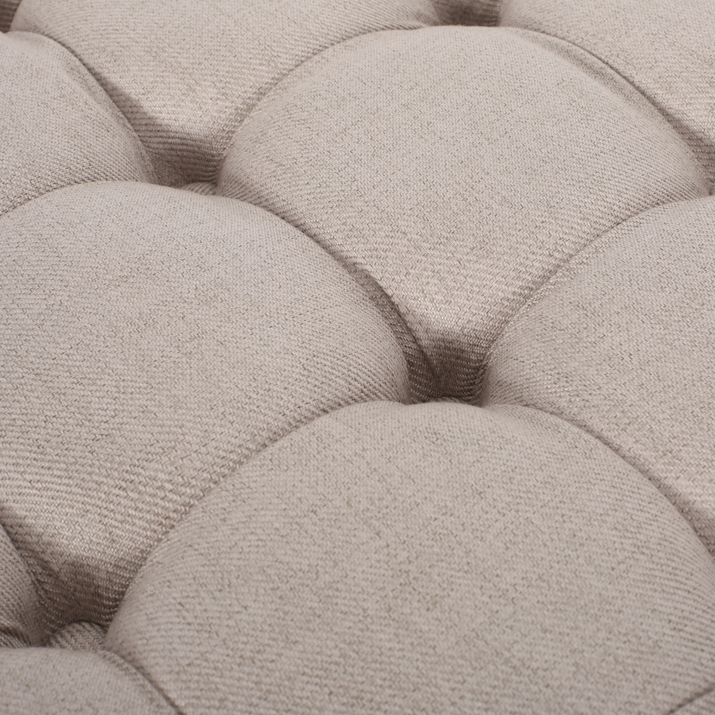 Caddo Cimarron Contemporary Round Ottoman with Rolling Casters - furnishings