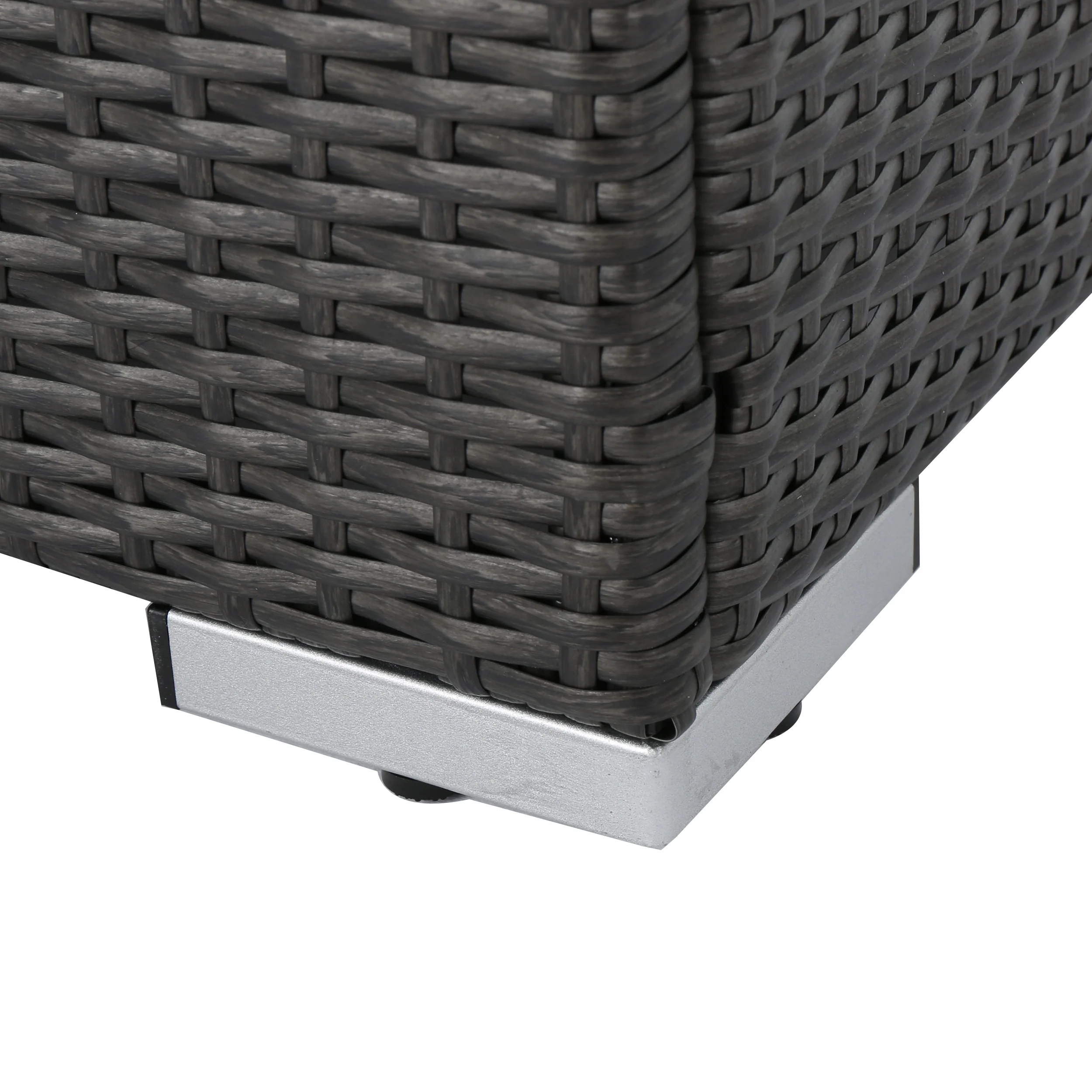 Avianna Outdoor Wicker Ottoman with Cushion - furnishings