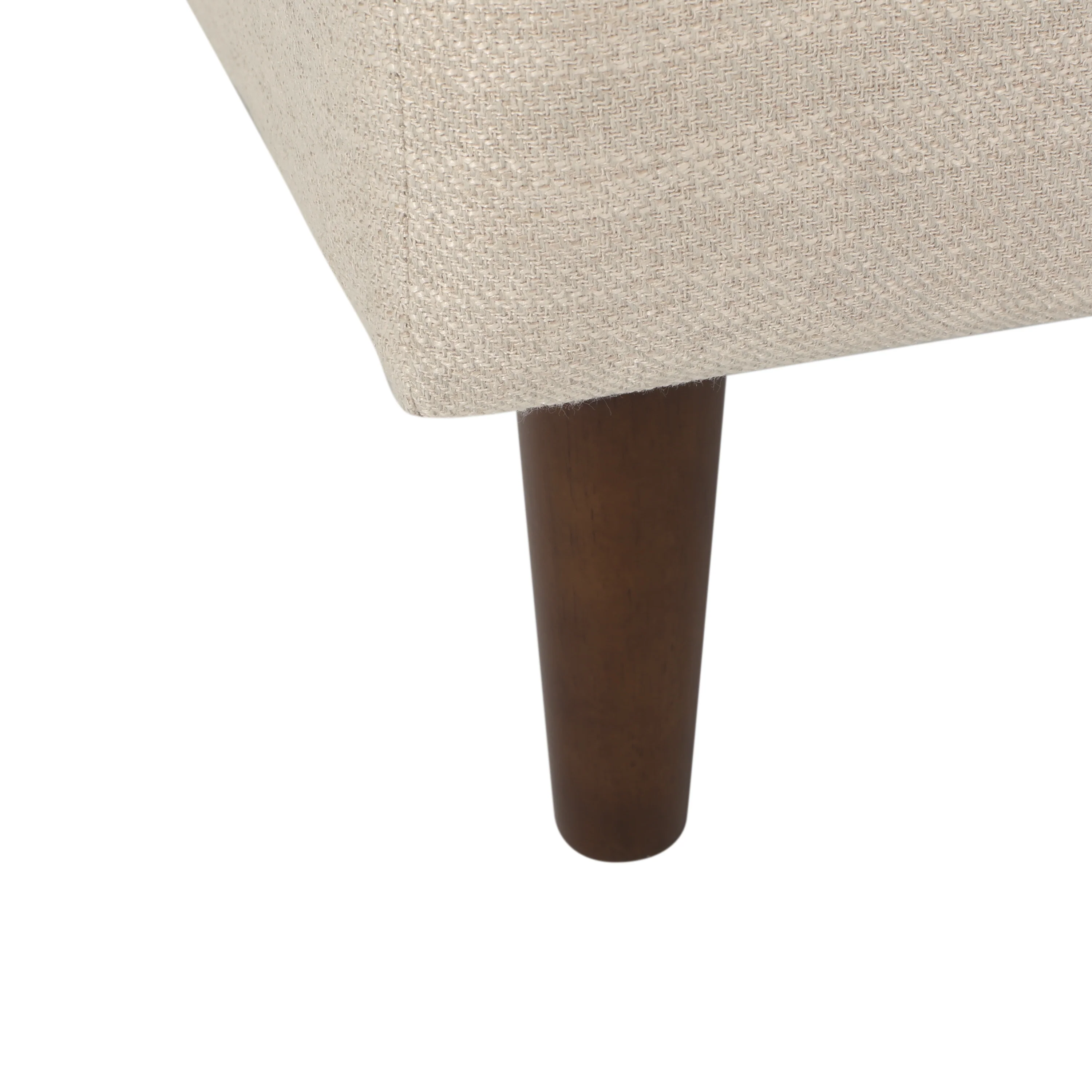Holmwood Mid Century Modern Fabric Tufted Chaise Lounge with Bolster Pillow - furnishings