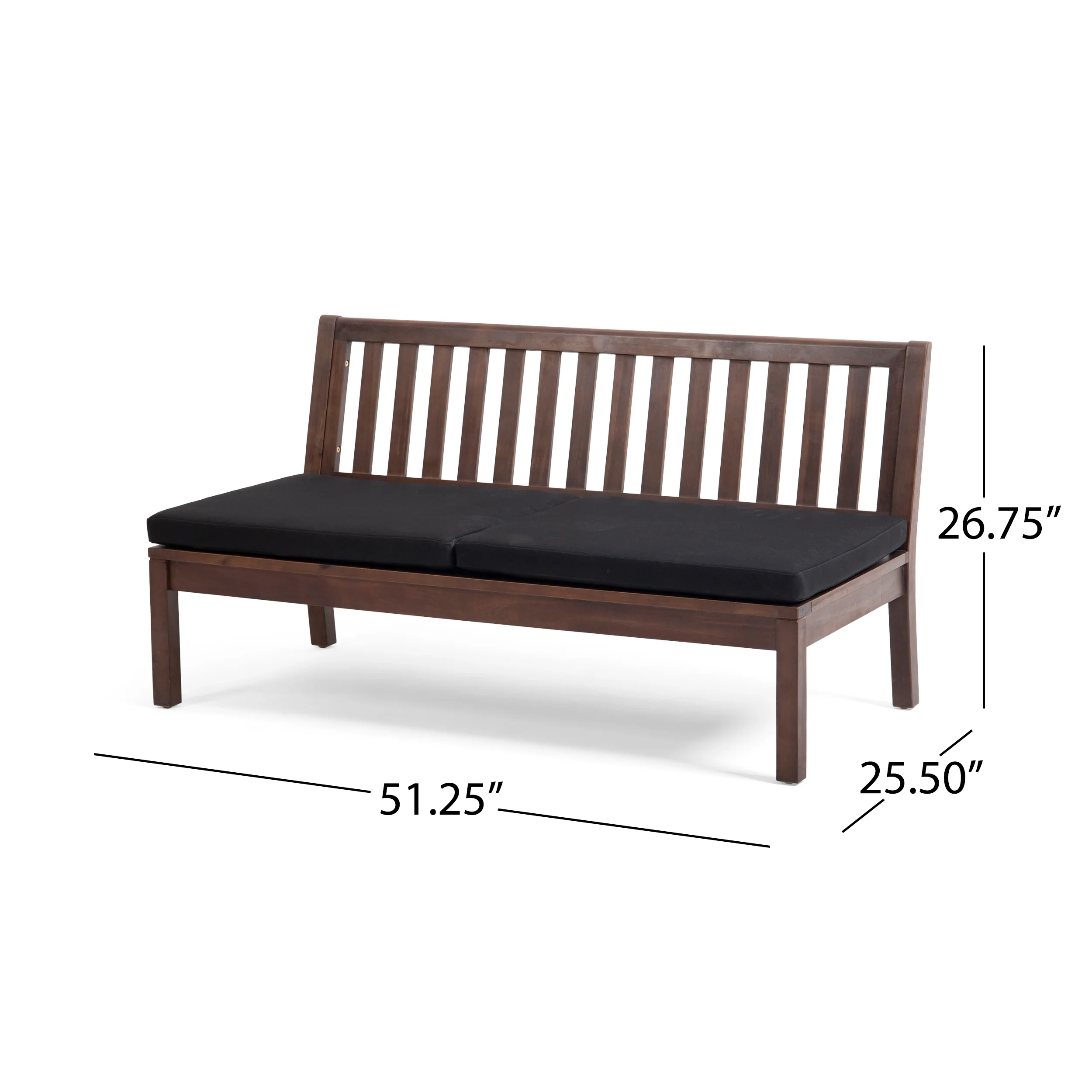 Arth Outdoor Acacia Wood Chat Set with Coffee Table - furnishings
