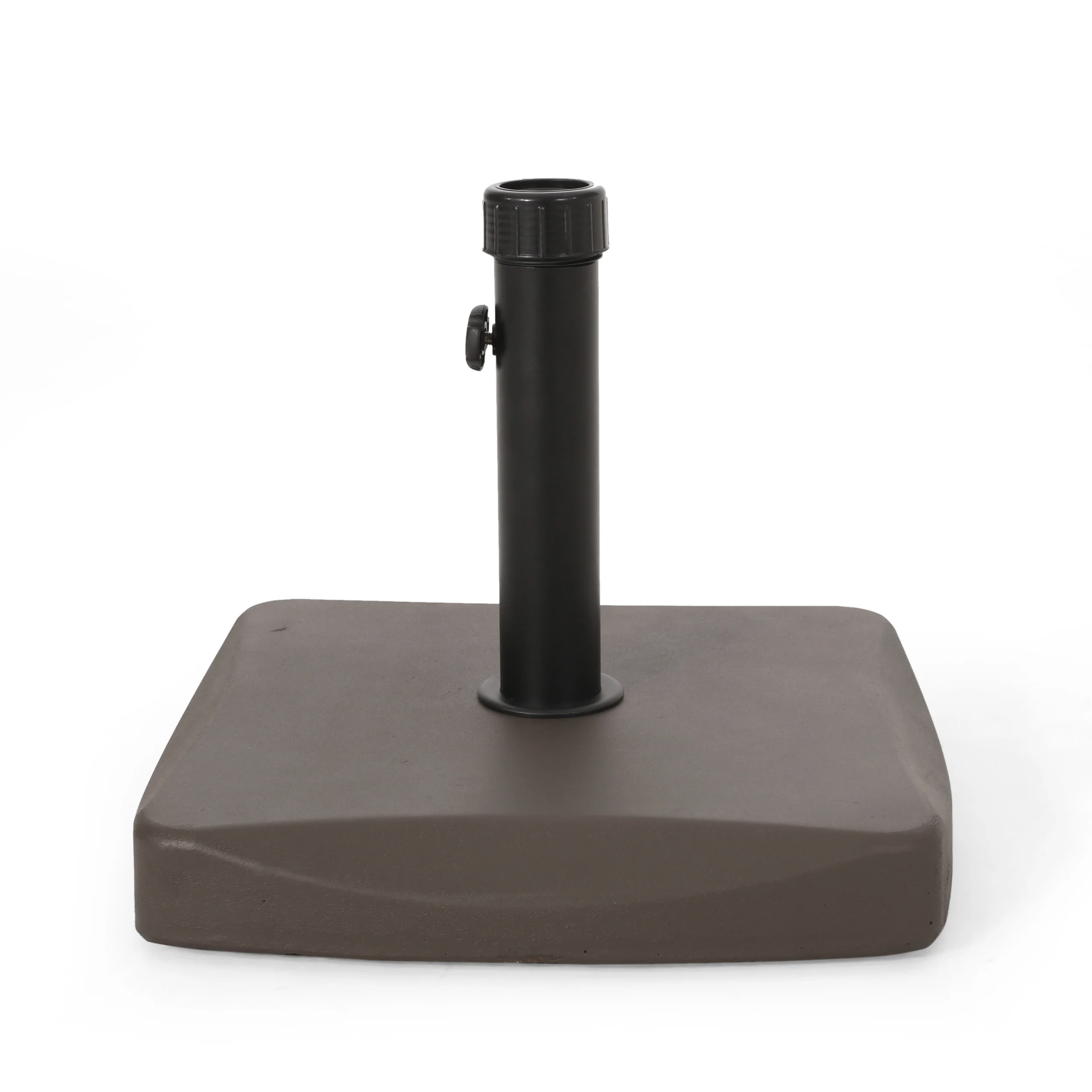 Bossier Square Brown Concrete Iron Umbrella Base - furnishings