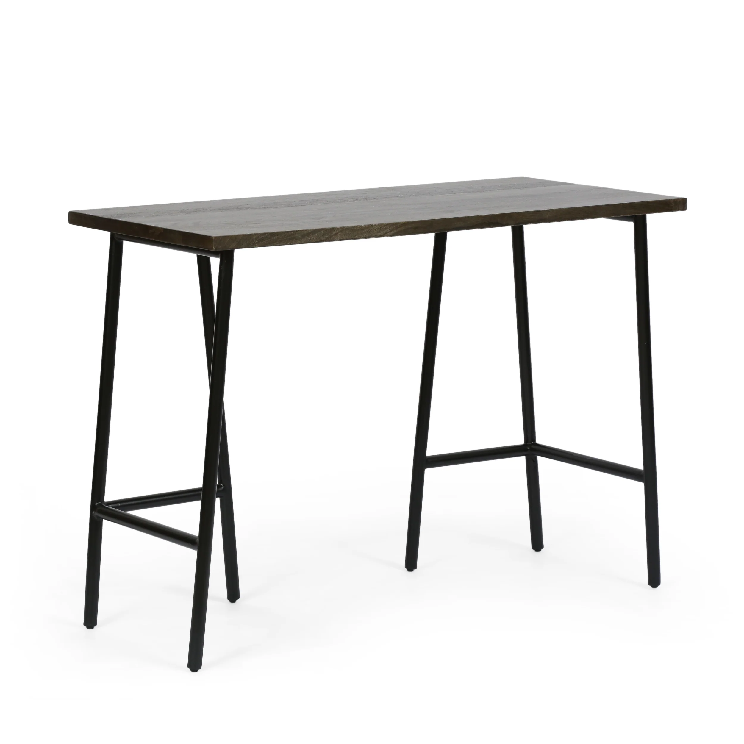 Clermont Modern Industrial Handmade Mango Wood Console Table, Brown and Black - furnishings
