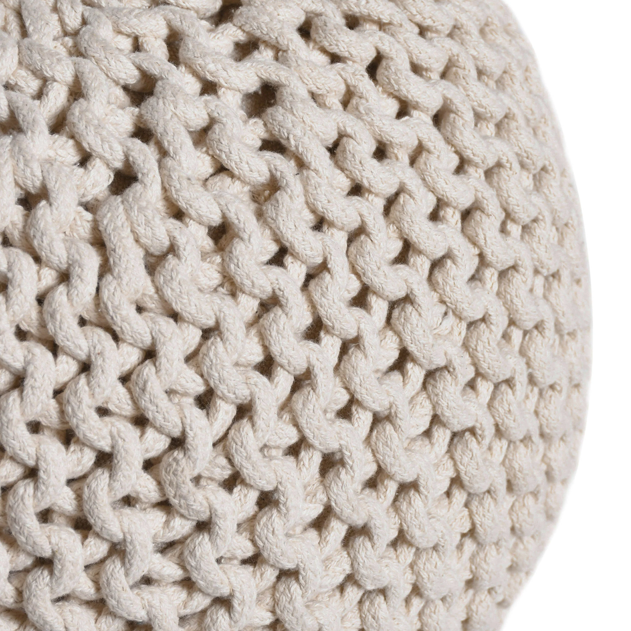 Poona Handcrafted Modern Cotton Pouf - furnishings
