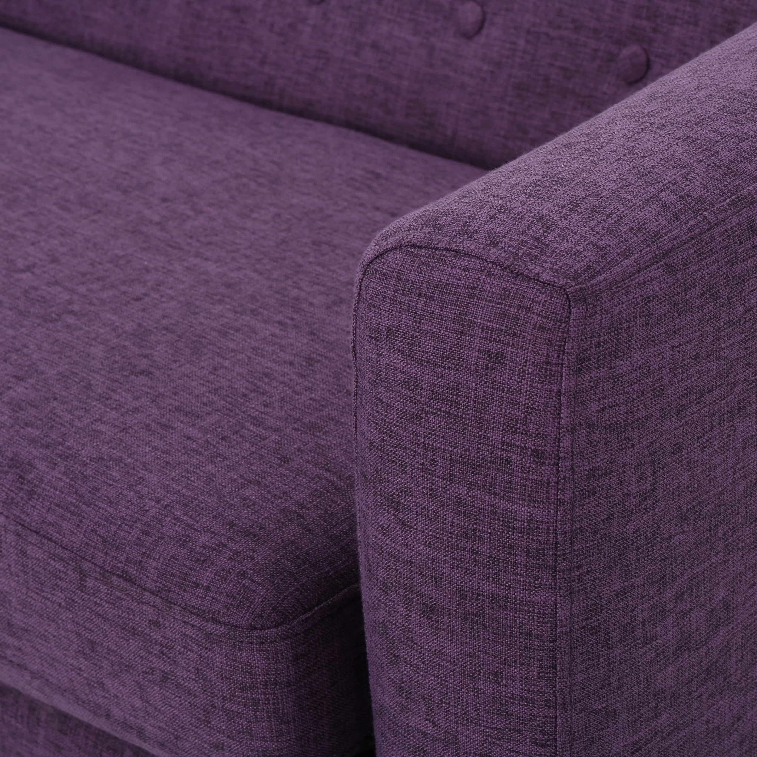 Brony Button Back Mid Century Fabric Modern Loveseat - furnishings
