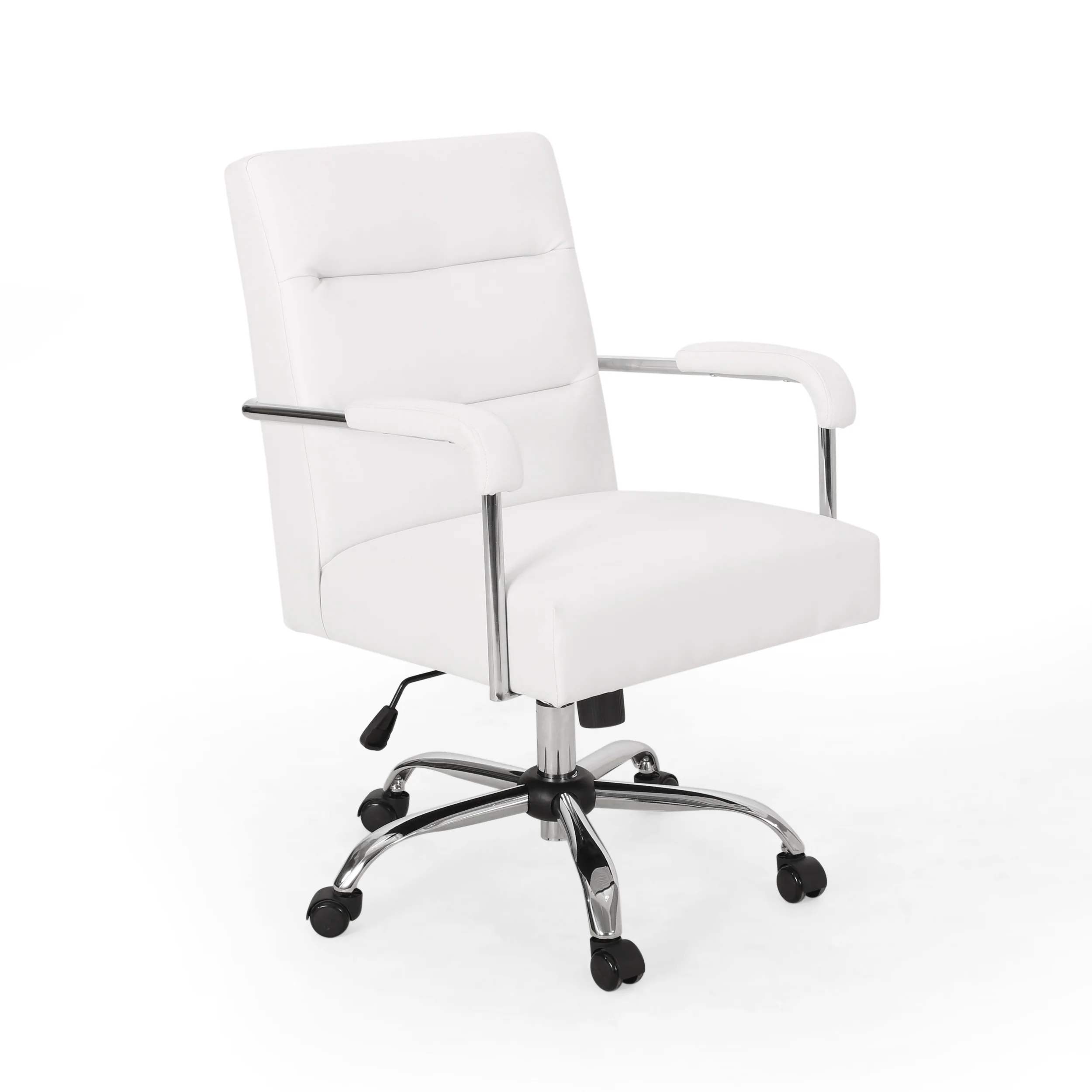 Elke Modern Channel Stitched Swivel Office Lift Chair - furnishings