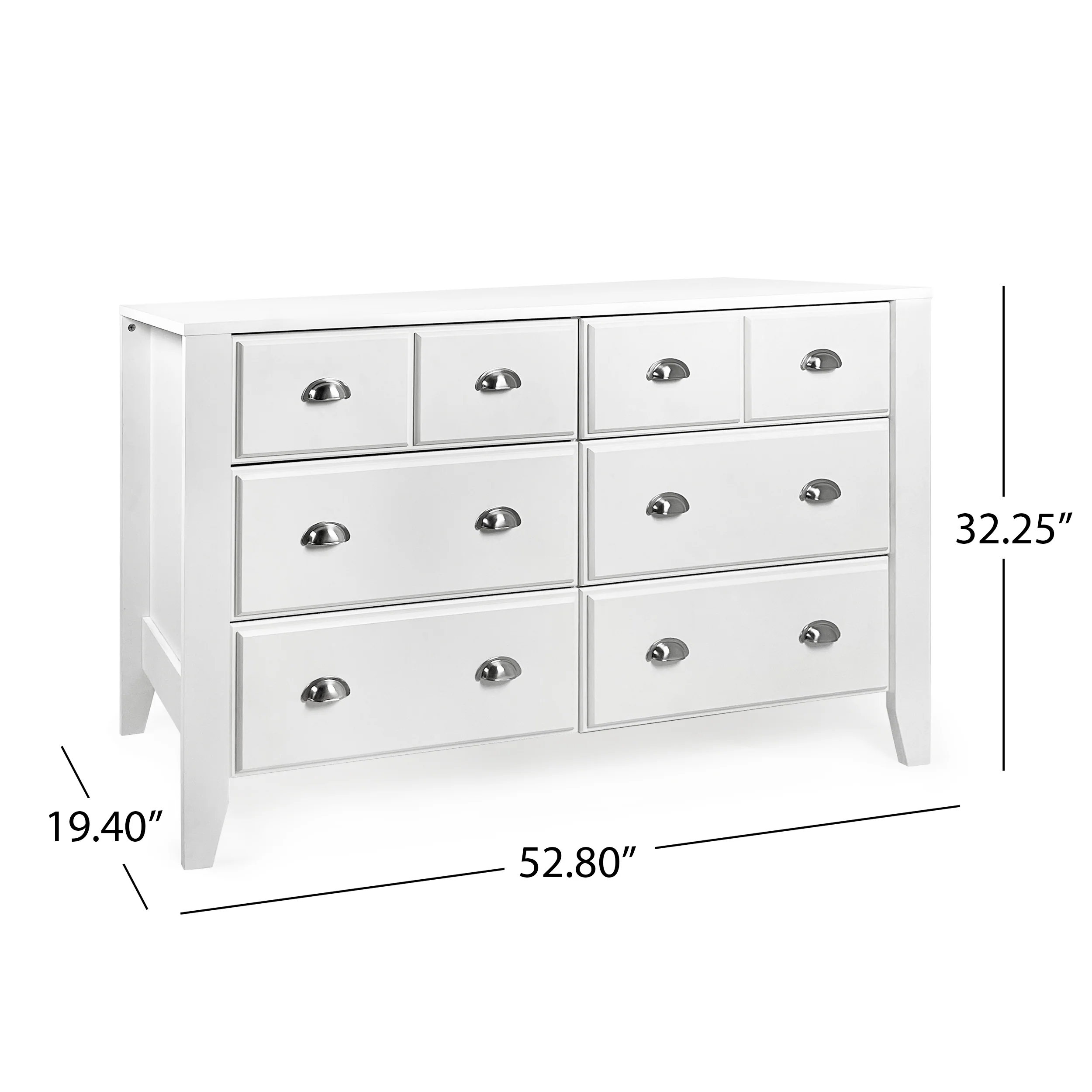 Cleary Contemporary Faux Wood 6 Drawer Double Dresser - furnishings
