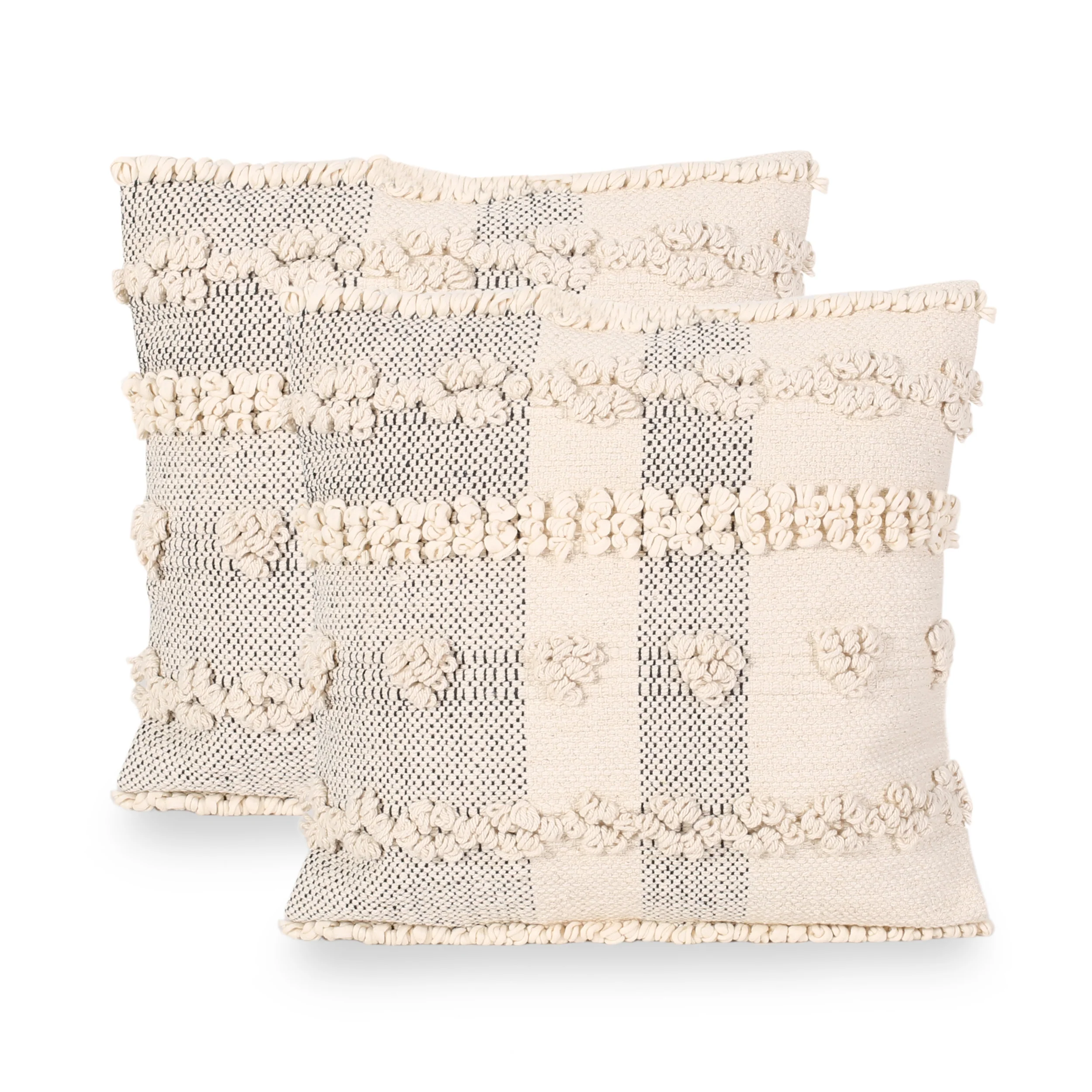 Stephanie Boho Cotton Pillow Cover (Set of 2) - furnishings