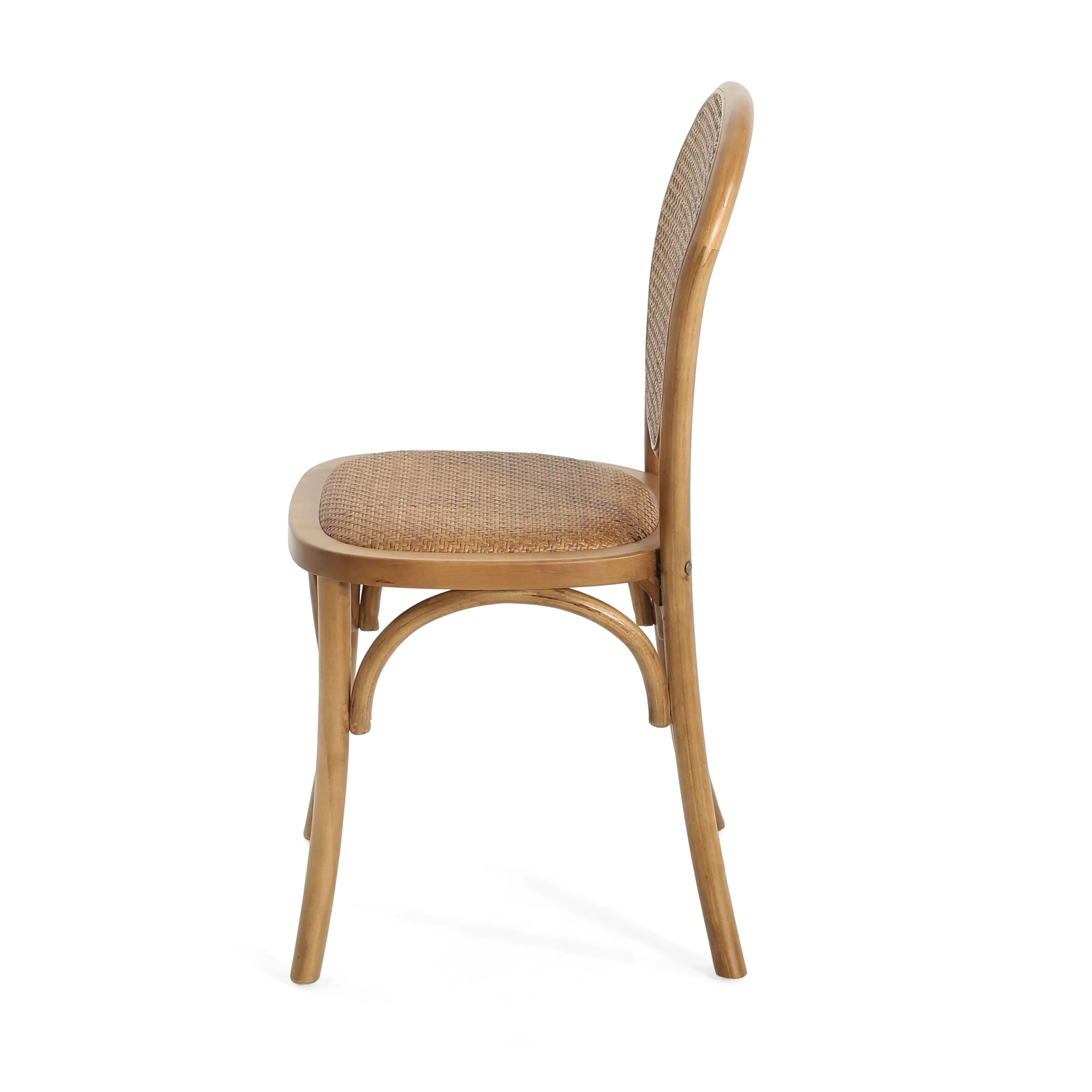 Torin Wood Dining Chair with Cane Rattan Wood Webbing - furnishings