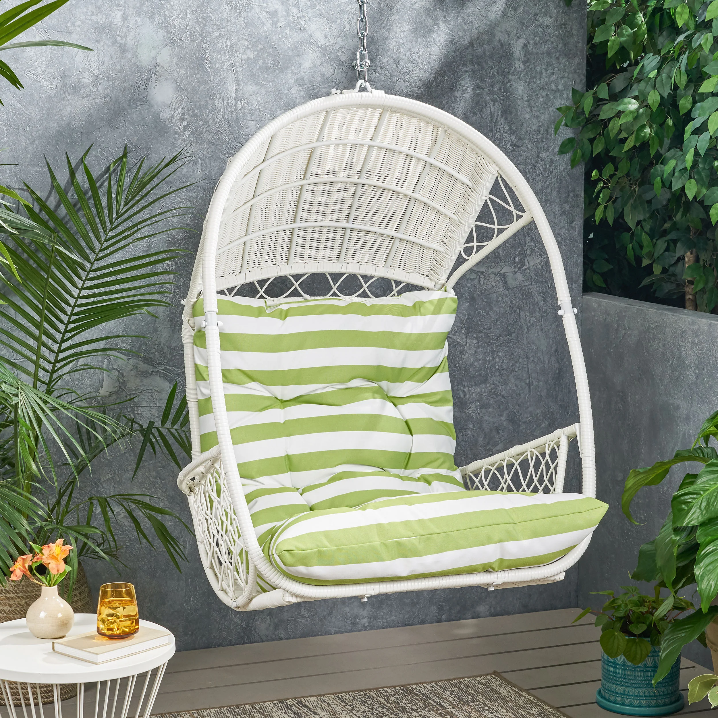 Primo Wicker Hanging Basket Chair (No Stand) - furnishings