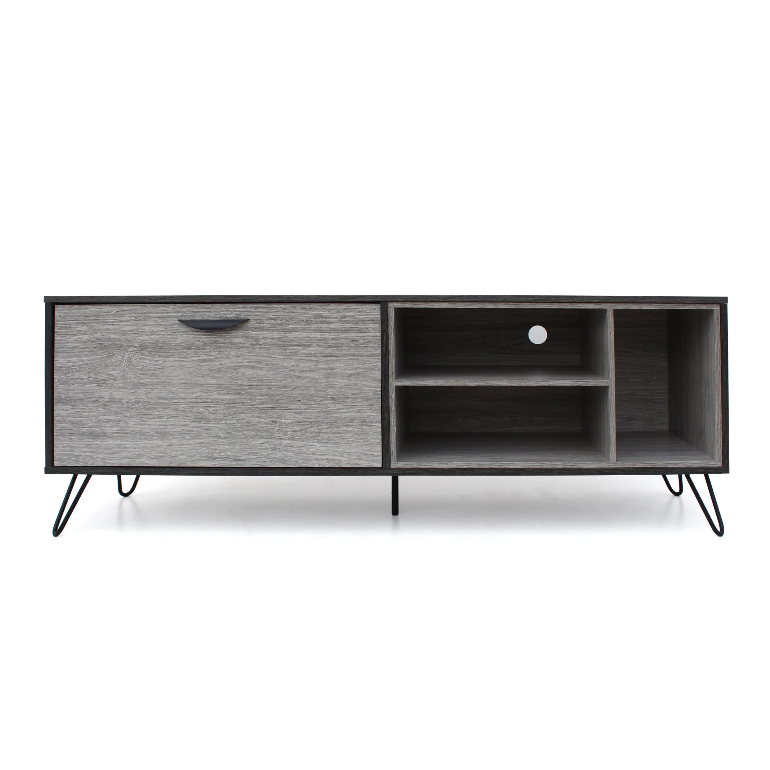 Vivian Mid Century Modern Cabinet & Shelves TV Stand - furnishings