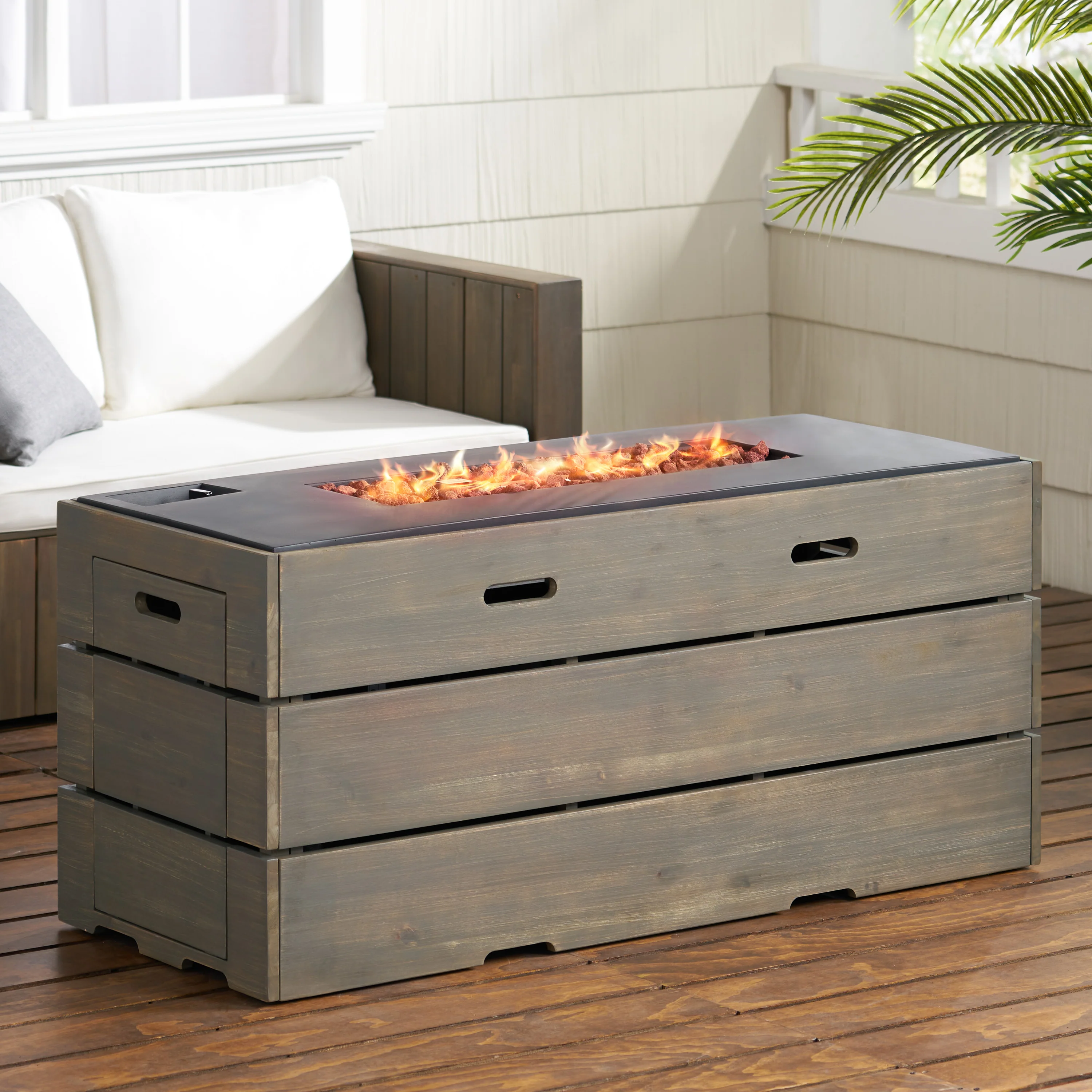 Moloney Outdoor 40,000 BTU Rectangle Fire Pit - furnishings