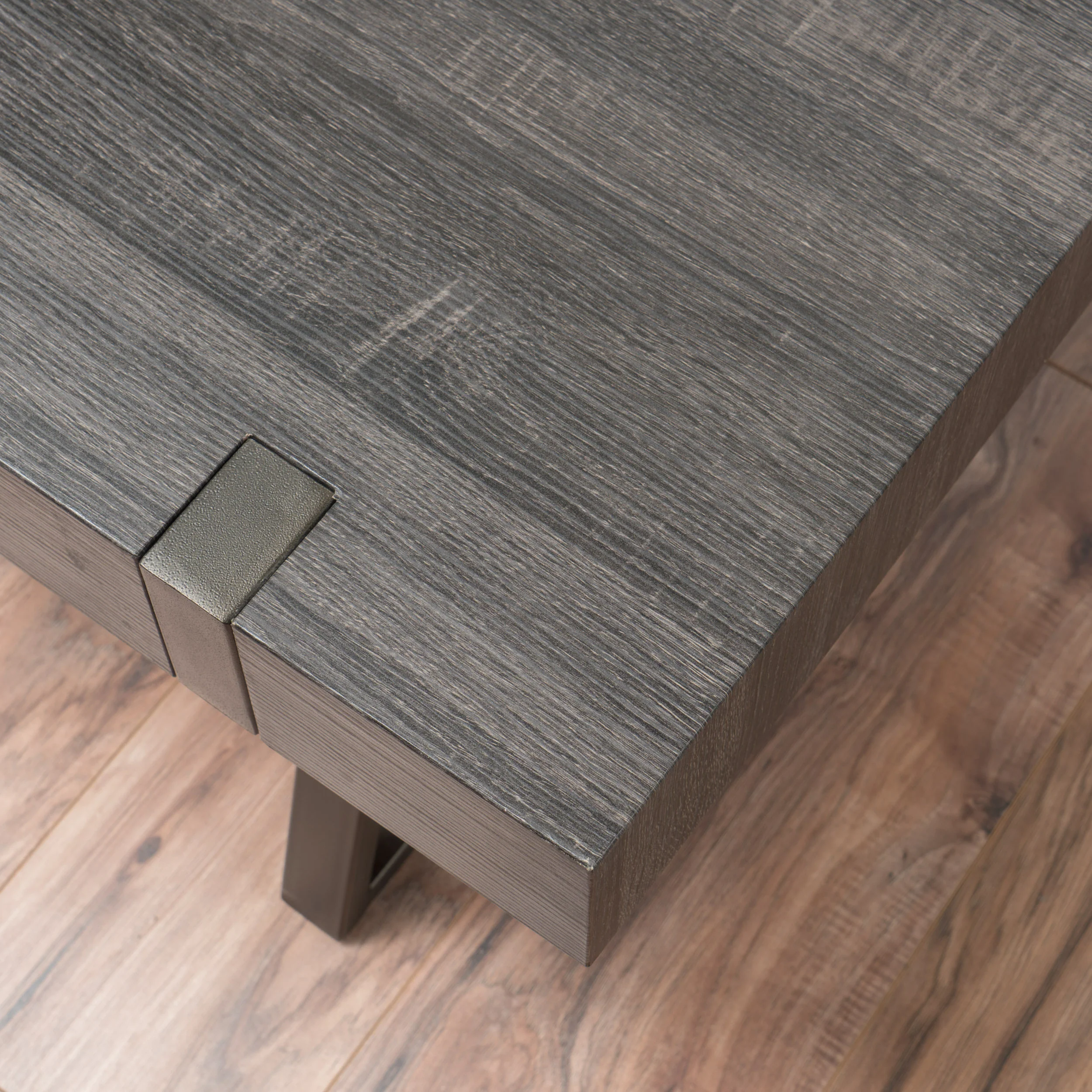 Genwa Black Oak Wood Coffee Table - furnishings