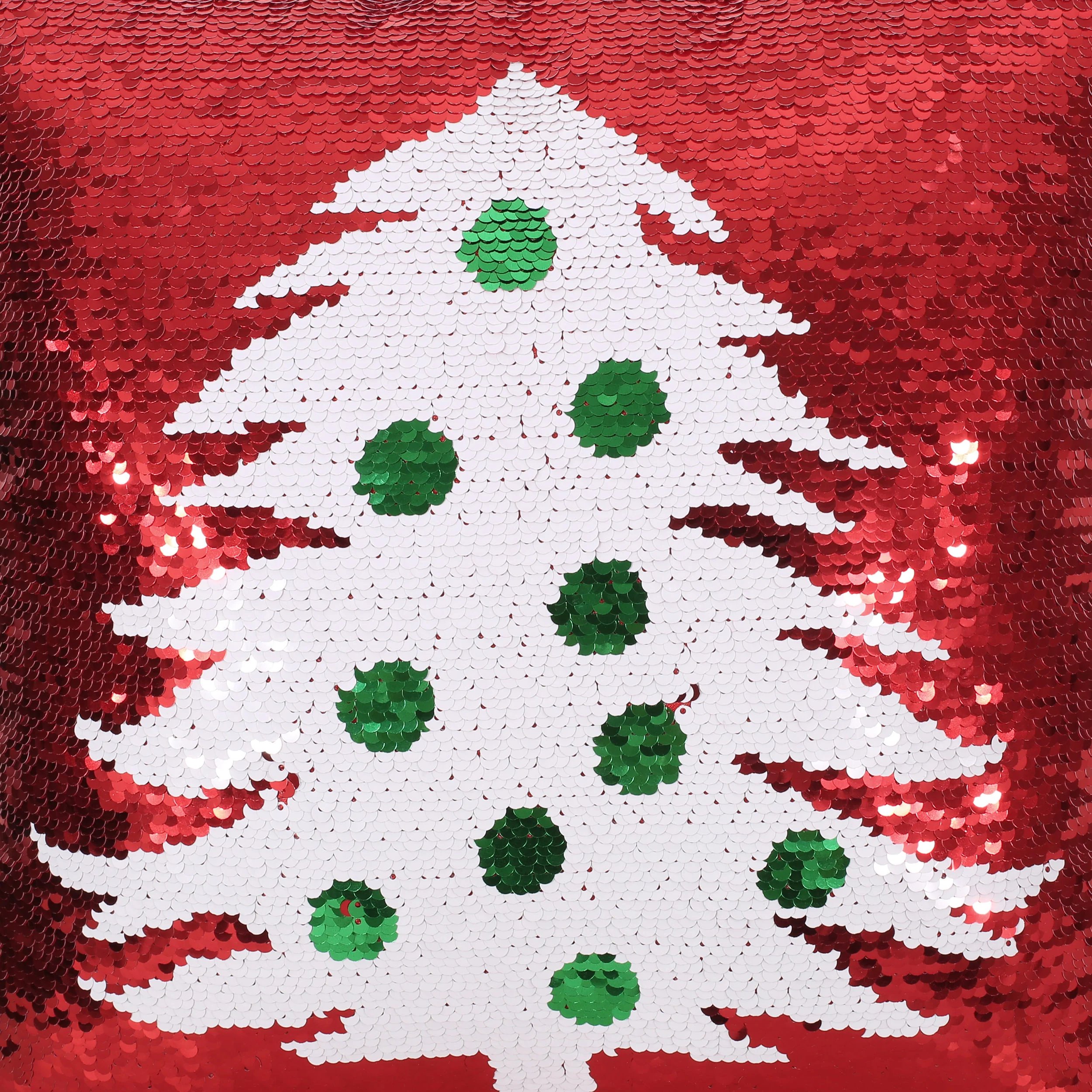 Romious Glam Sequin Christmas Throw Pillow - furnishings