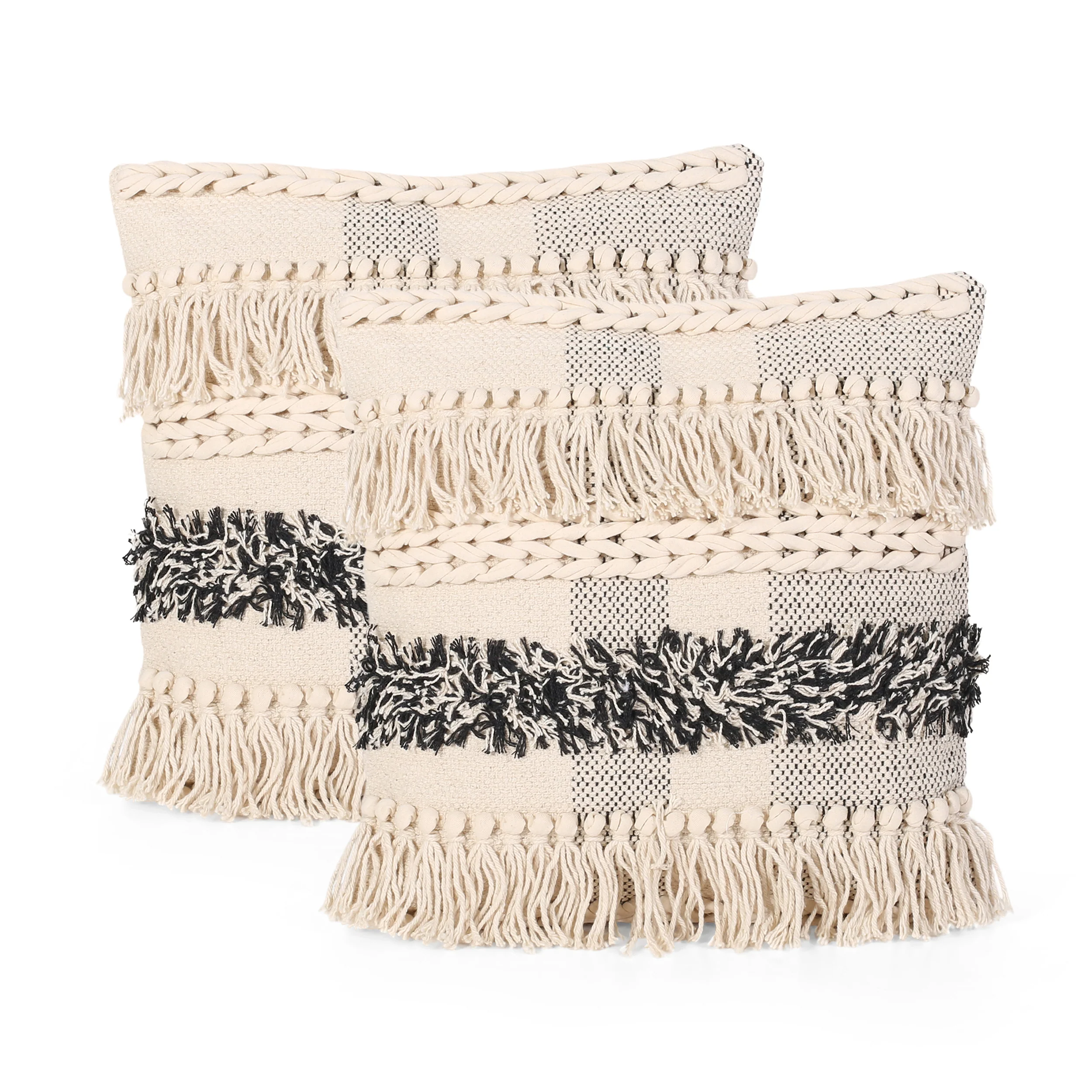 Stella Boho Cotton Pillow Cover (Set of 2) - furnishings