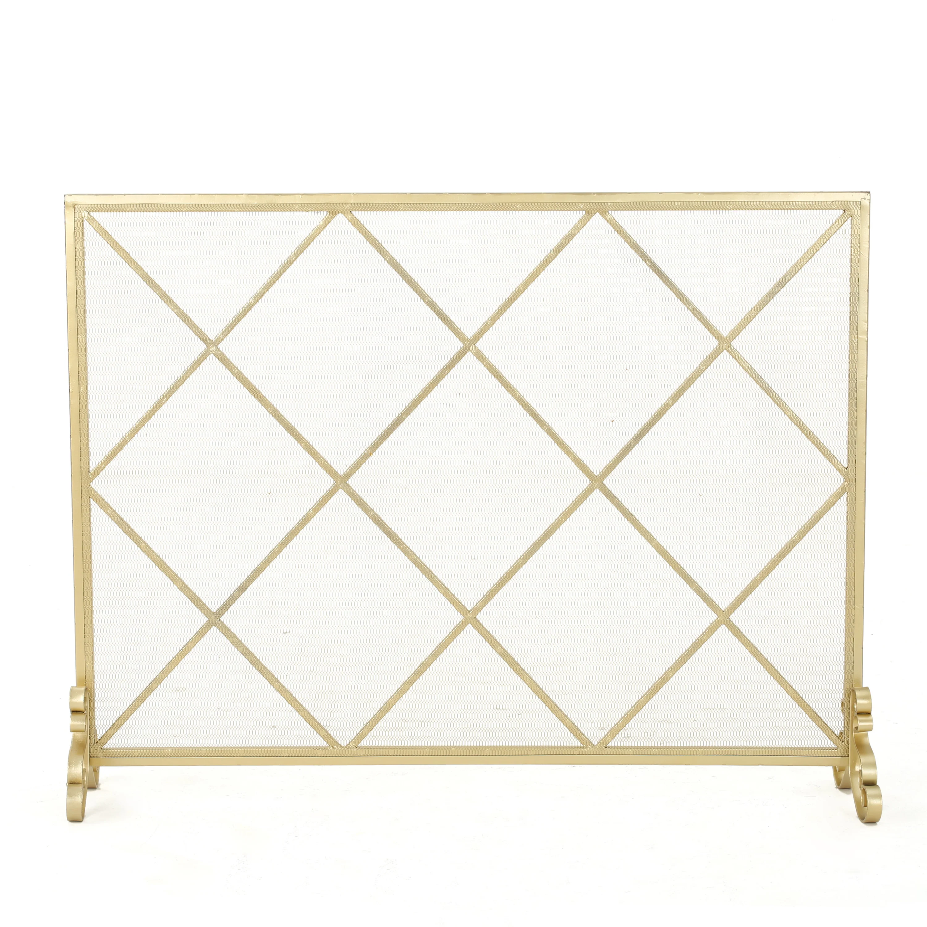 Hayden Single Panel Iron Fire Screen - furnishings