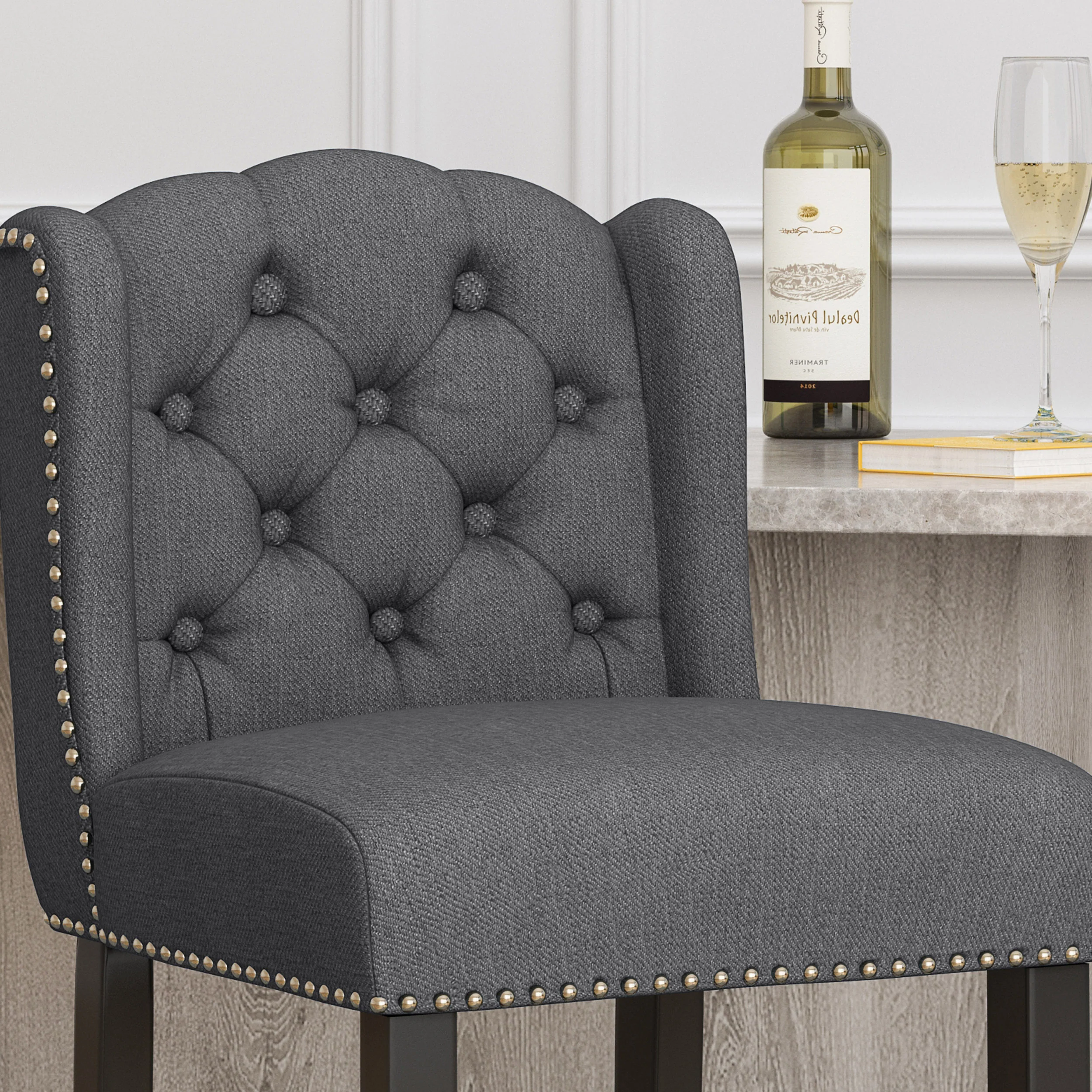 Denisa Wingback Barstool (Set of 2) - furnishings