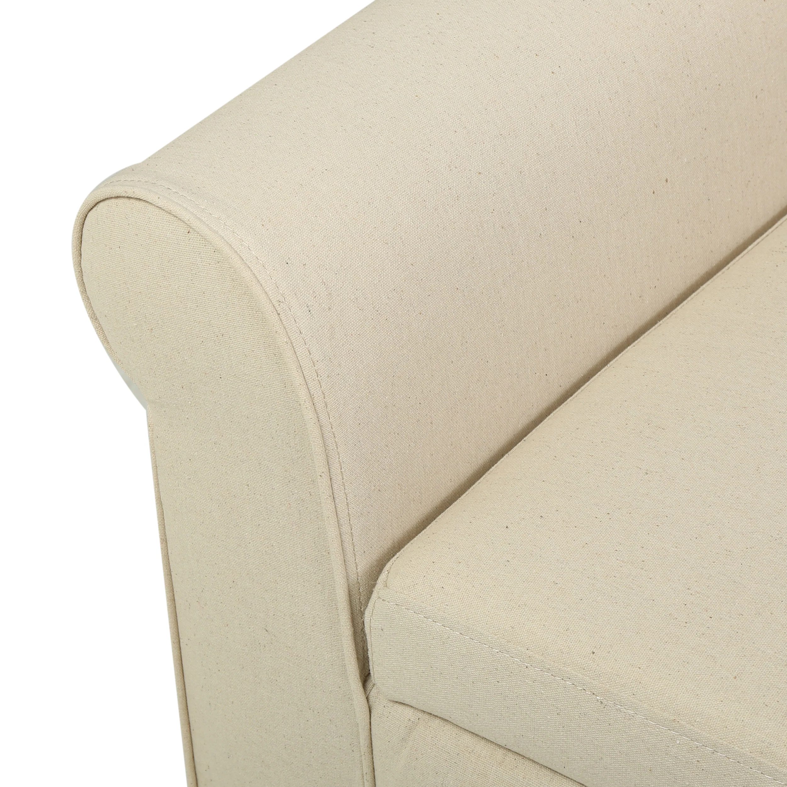 Danbury Contemporary Fabric Upholstered Storage Ottoman Bench with Rolled Arms - furnishings