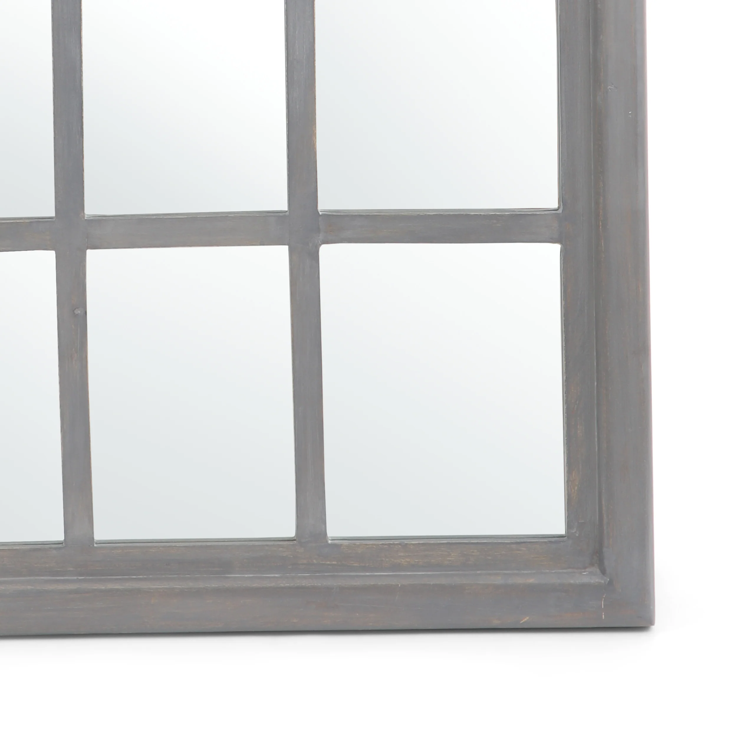 Sebastiane Traditional Arched Windowpane Mirror - furnishings