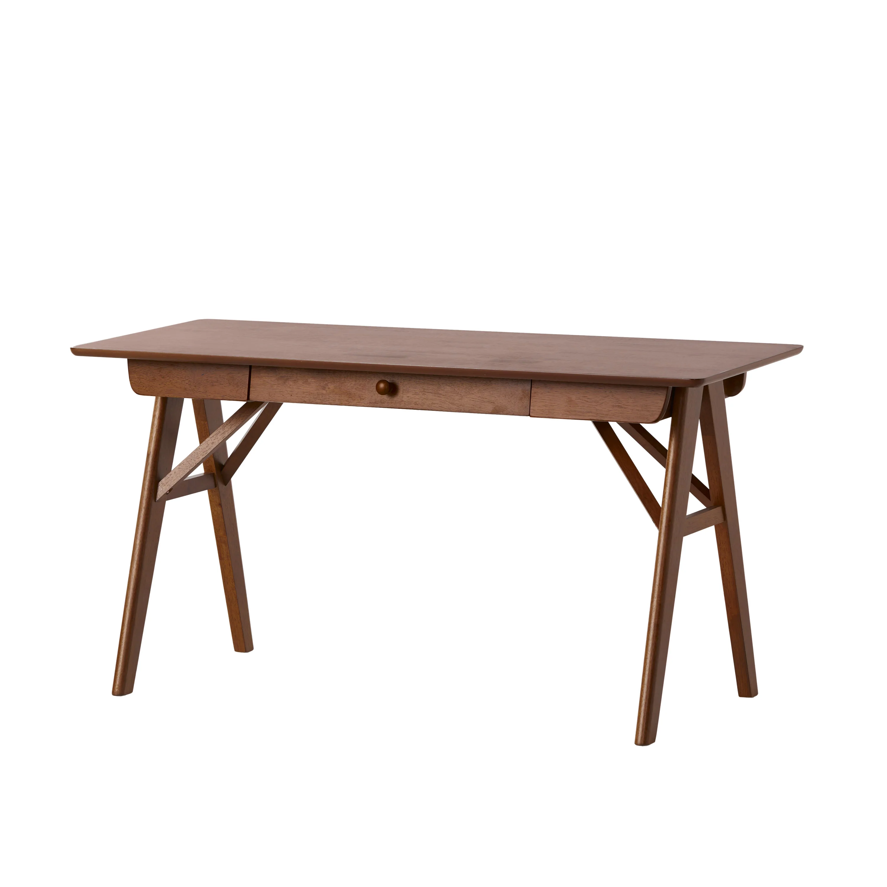 Raever Mid Century Wood Desk, Walnut - furnishings