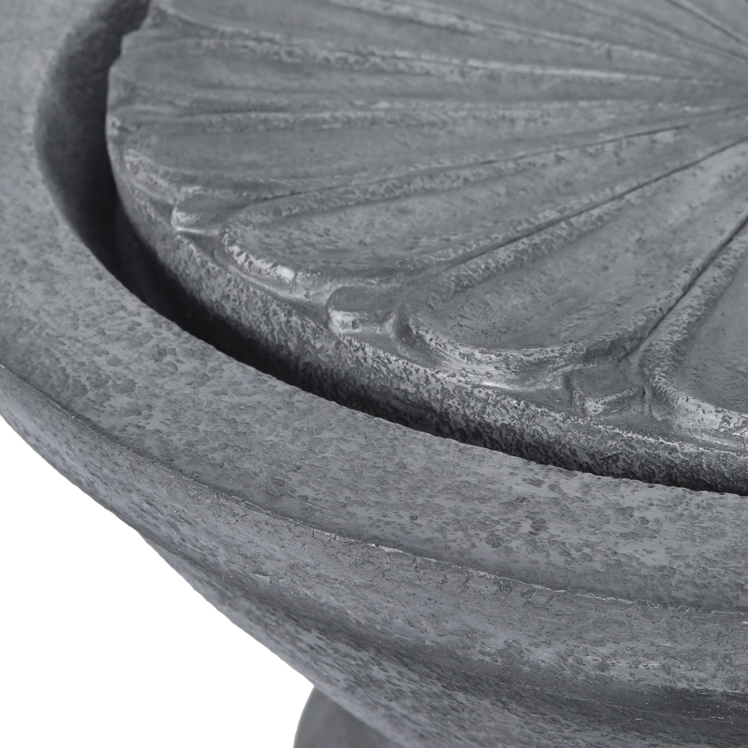 Fredell Outdoor Flower Bowl Fountain, Light Gray - furnishings