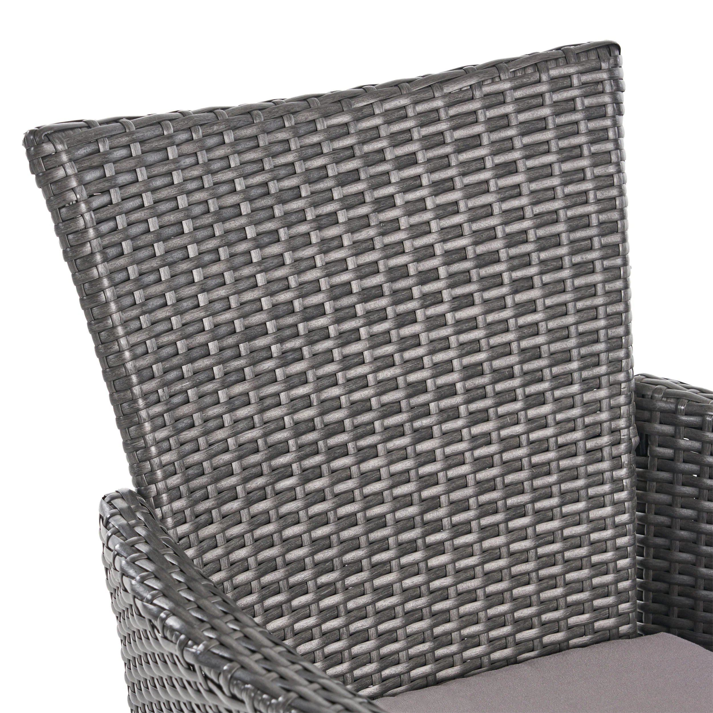 Valena Outdoor 5 Piece Acacia Wood and Wicker Dining Set - furnishings