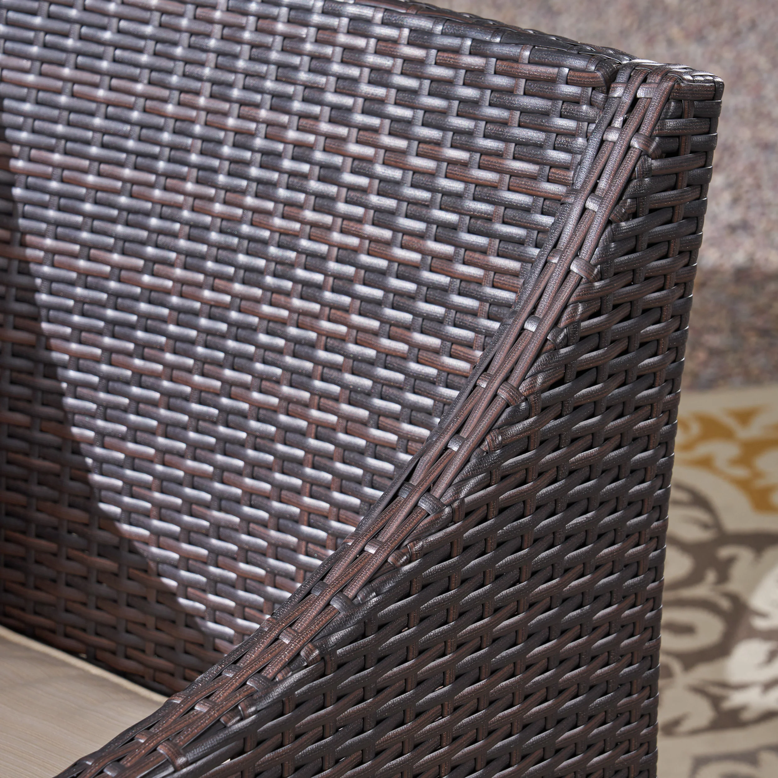 Tarry Outdoor 5 Piece Wood and Wicker Dining Set - furnishings