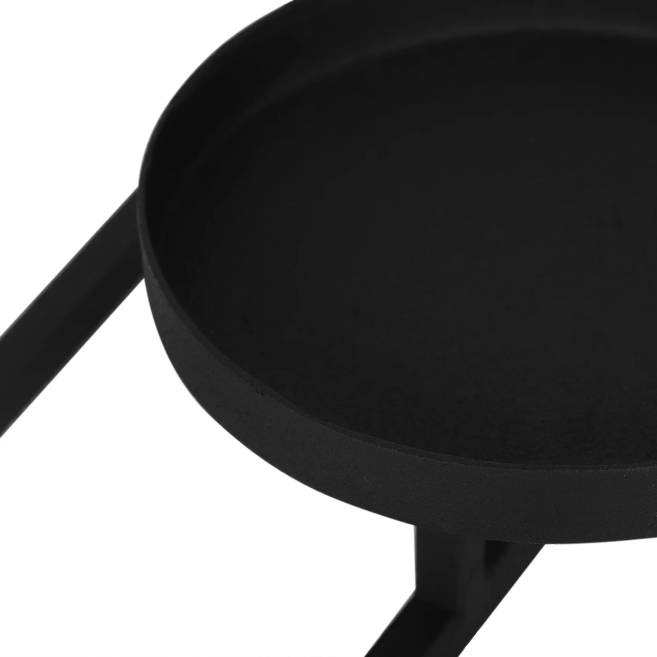 Hallin Handmade Iron Tea Light Candle Holder, Black - furnishings