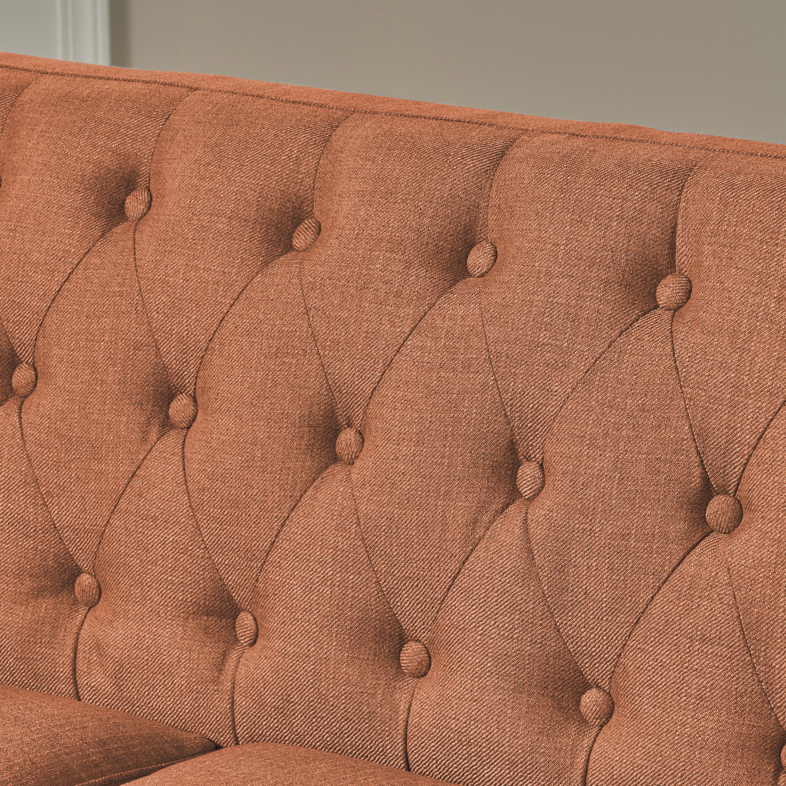 Alscot Mid Century Modern Fabric Tufted Oversized Loveseat - furnishings