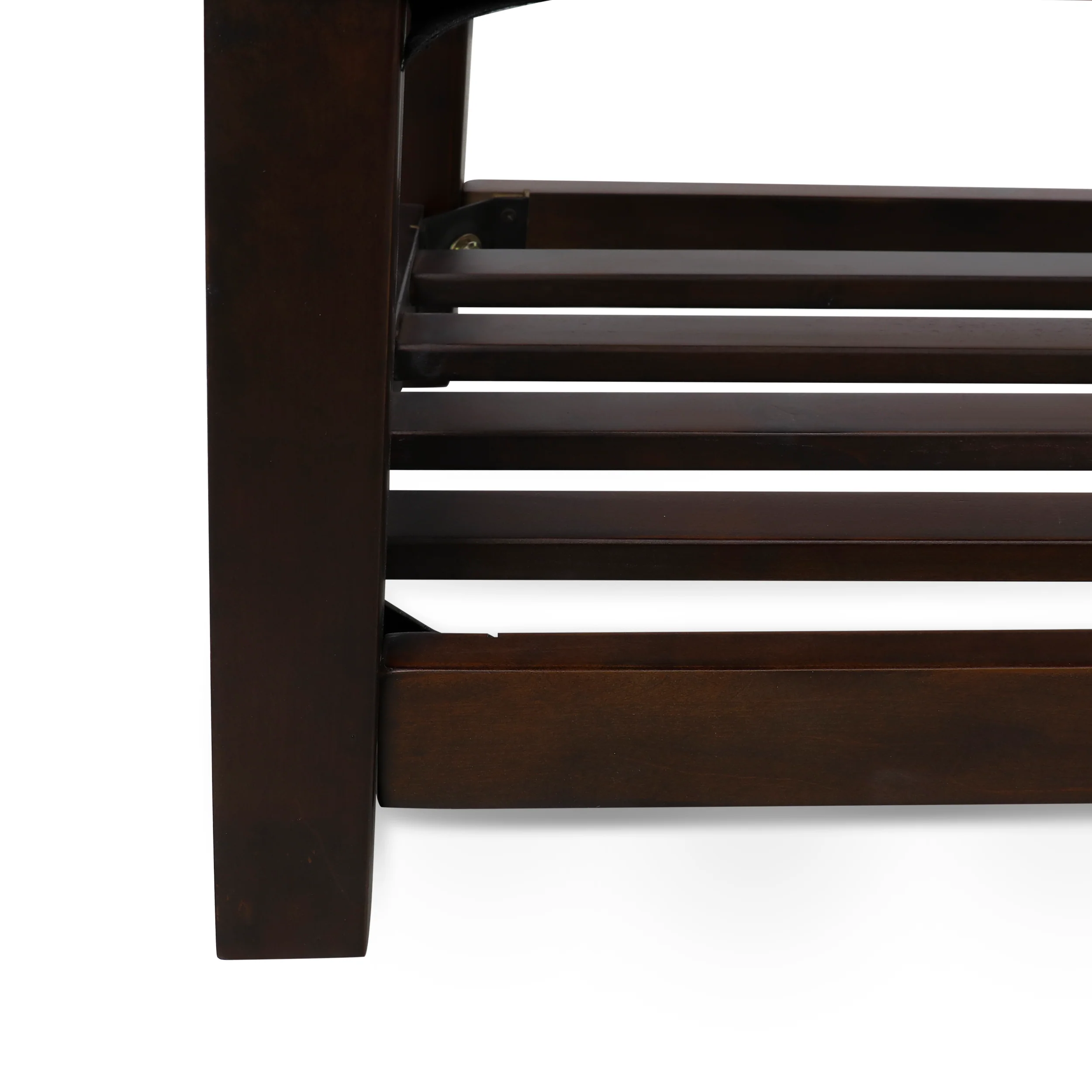 Pelon Contemporary Button Tufted Bench with Shelf - furnishings