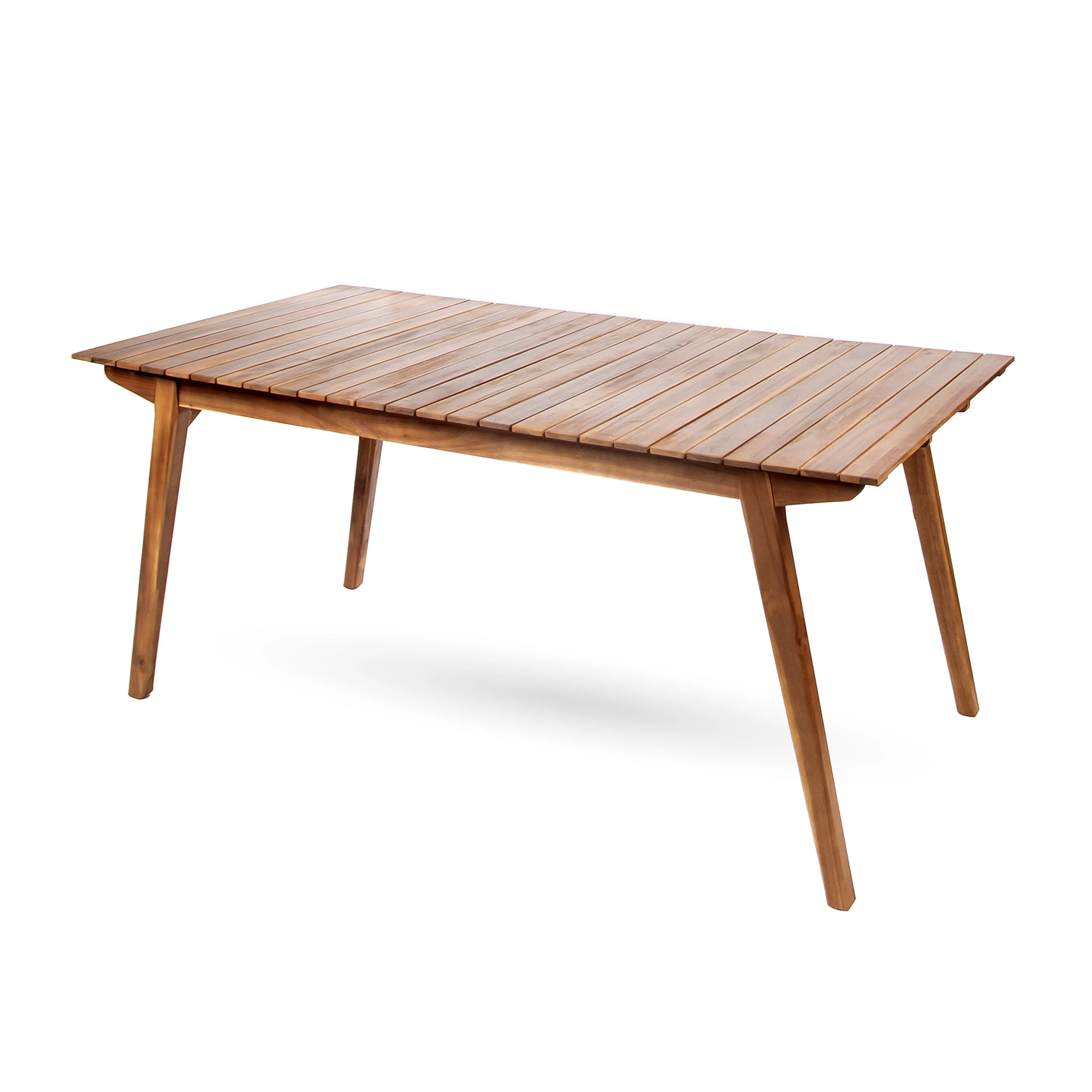 Jerry Outdoor 7 Piece Acacia Dining Set, Teak Finish - furnishings