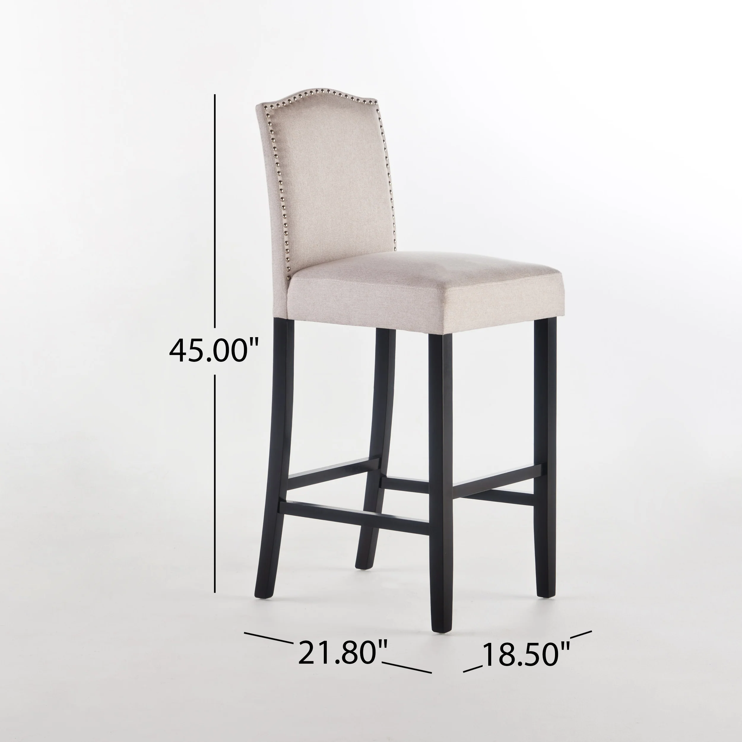 Kainu Wheat Fabric Barstools, Set of 2 - furnishings