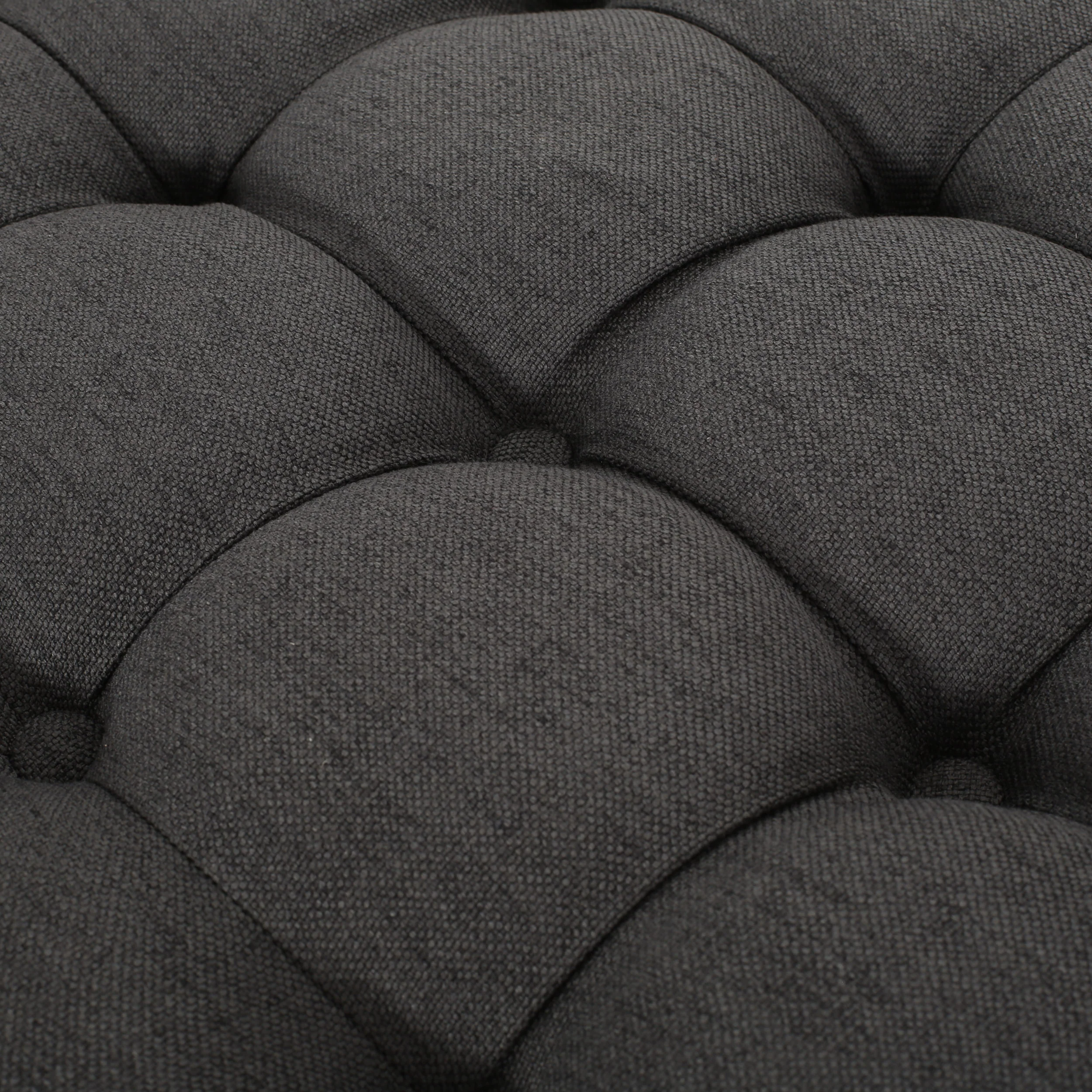 Caddo Cimarron Contemporary Round Ottoman with Rolling Casters - furnishings