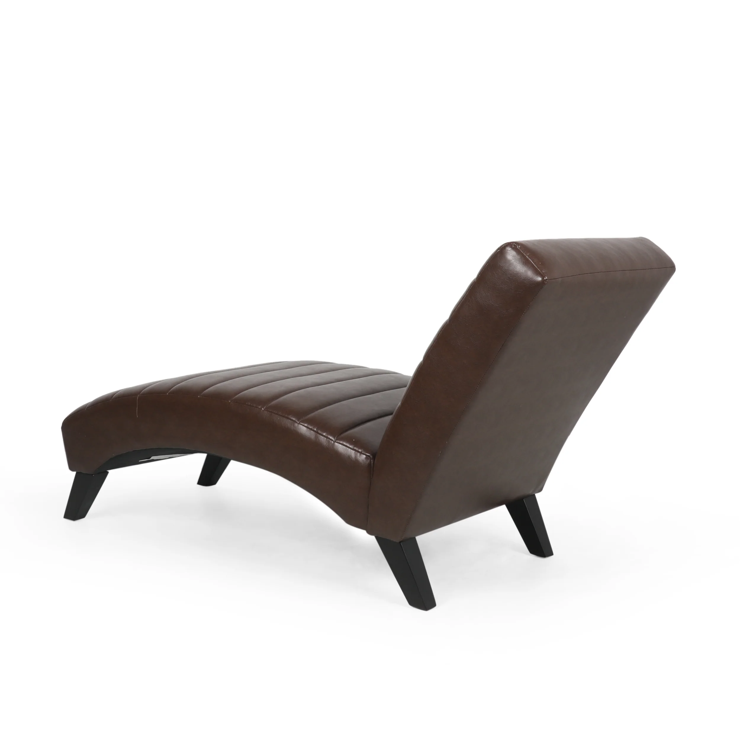 Metter Contemporary Channel Stitch Chaise Lounge - furnishings